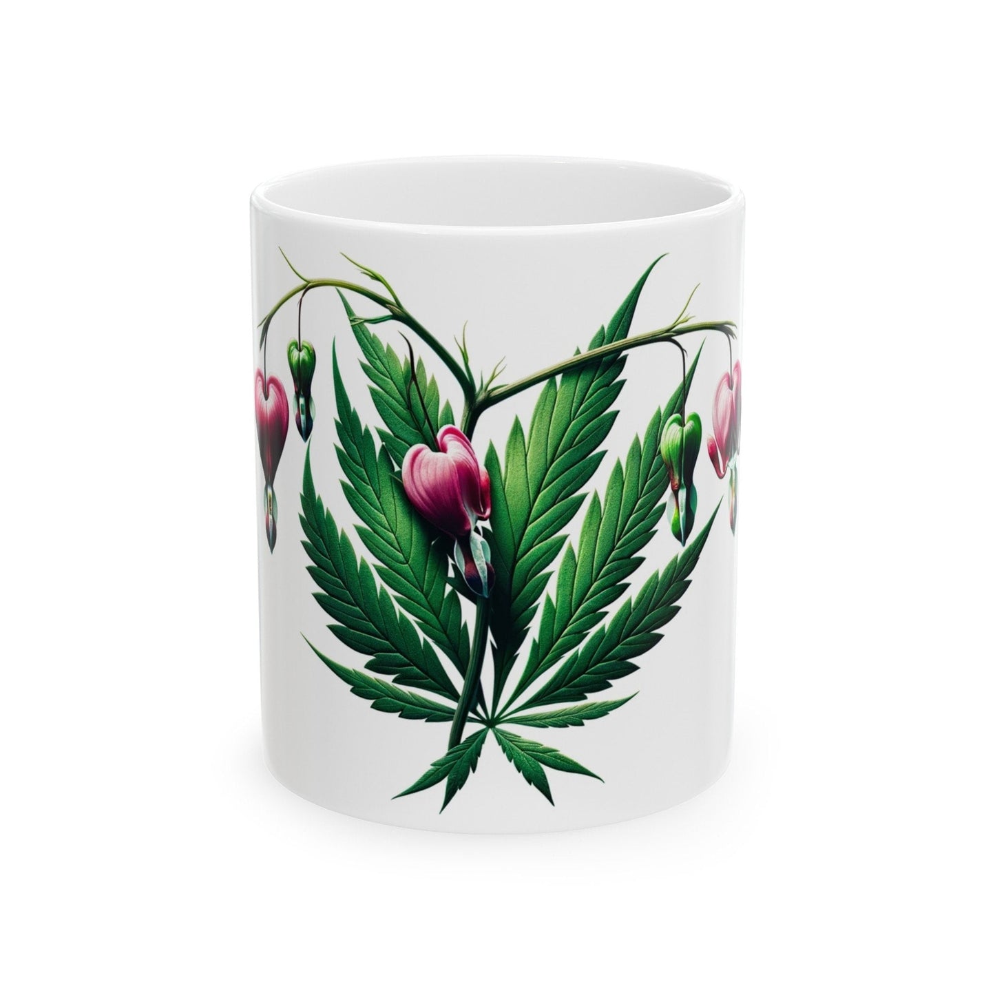BLEEDING HEART Weed FLOWER - Weed Coffee Mugs (11oz) Perfect Gift for Smokers/ Marijuana Gift; Wake and Bake Mug - Cannabis Cup / Stoner Mug