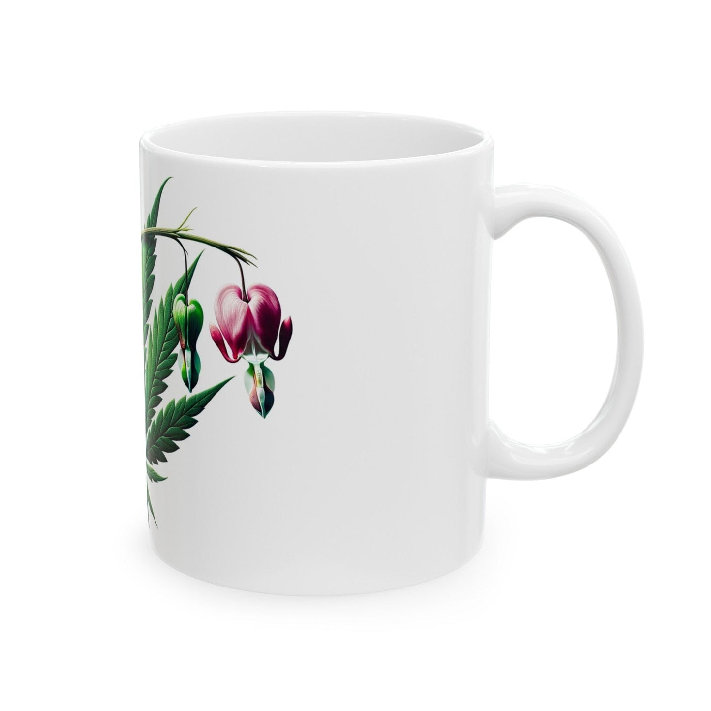 BLEEDING HEART Weed FLOWER - Weed Coffee Mugs (11oz) Perfect Gift for Smokers/ Marijuana Gift; Wake and Bake Mug - Cannabis Cup / Stoner Mug