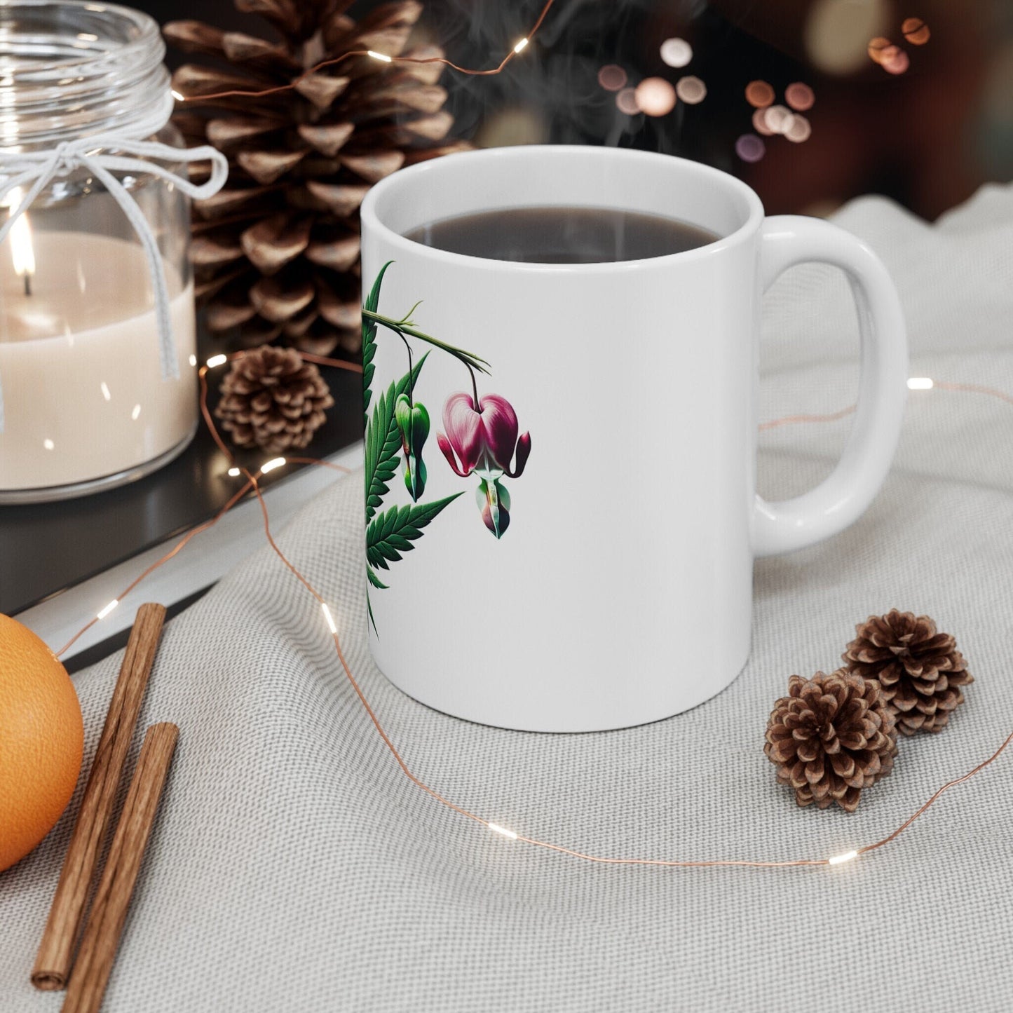 BLEEDING HEART Weed FLOWER - Weed Coffee Mugs (11oz) Perfect Gift for Smokers/ Marijuana Gift; Wake and Bake Mug - Cannabis Cup / Stoner Mug