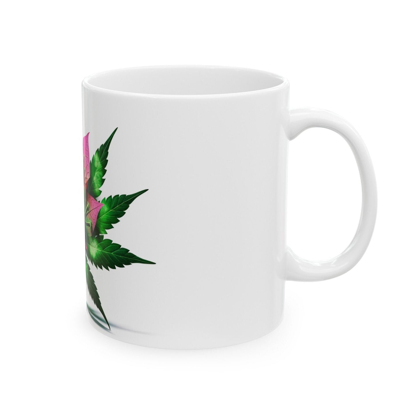 BOUGAINVILLEA WEED FLOWER - Weed Coffee Mugs (11oz) Perfect Gift for Smokers/ Marijuana Gift; Wake and Bake Mug - Cannabis Cup / Stoner Mug