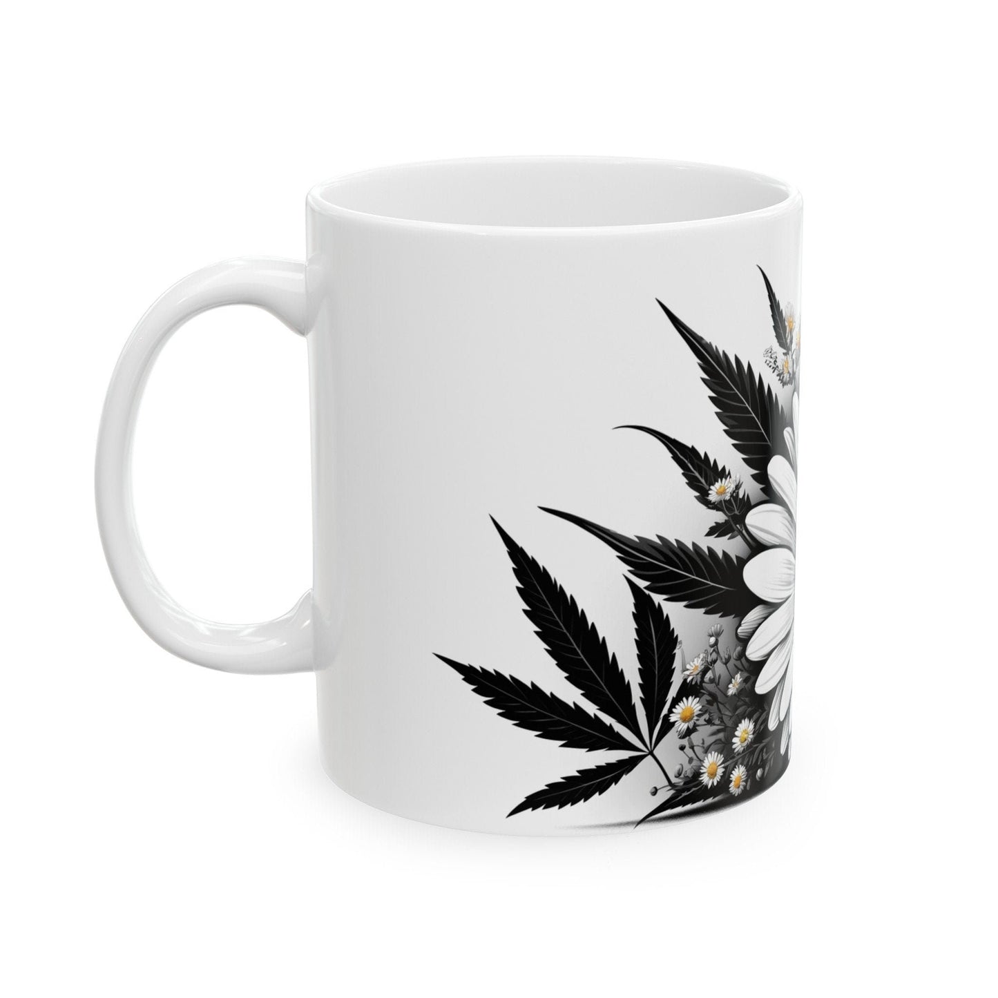 CHAMOMILE WEED FLOWER - Weed Coffee Mugs (11oz) Perfect Gift for Smokers/ Marijuana Gift; Wake and Bake Mug - Cannabis Cup / Stoner Mug