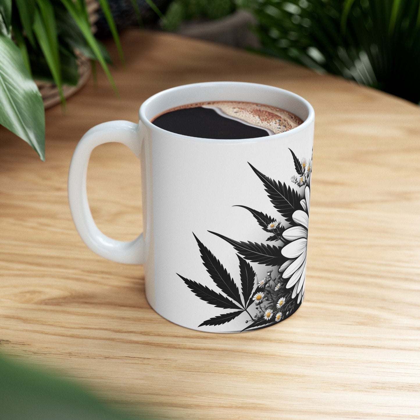 CHAMOMILE WEED FLOWER - Weed Coffee Mugs (11oz) Perfect Gift for Smokers/ Marijuana Gift; Wake and Bake Mug - Cannabis Cup / Stoner Mug