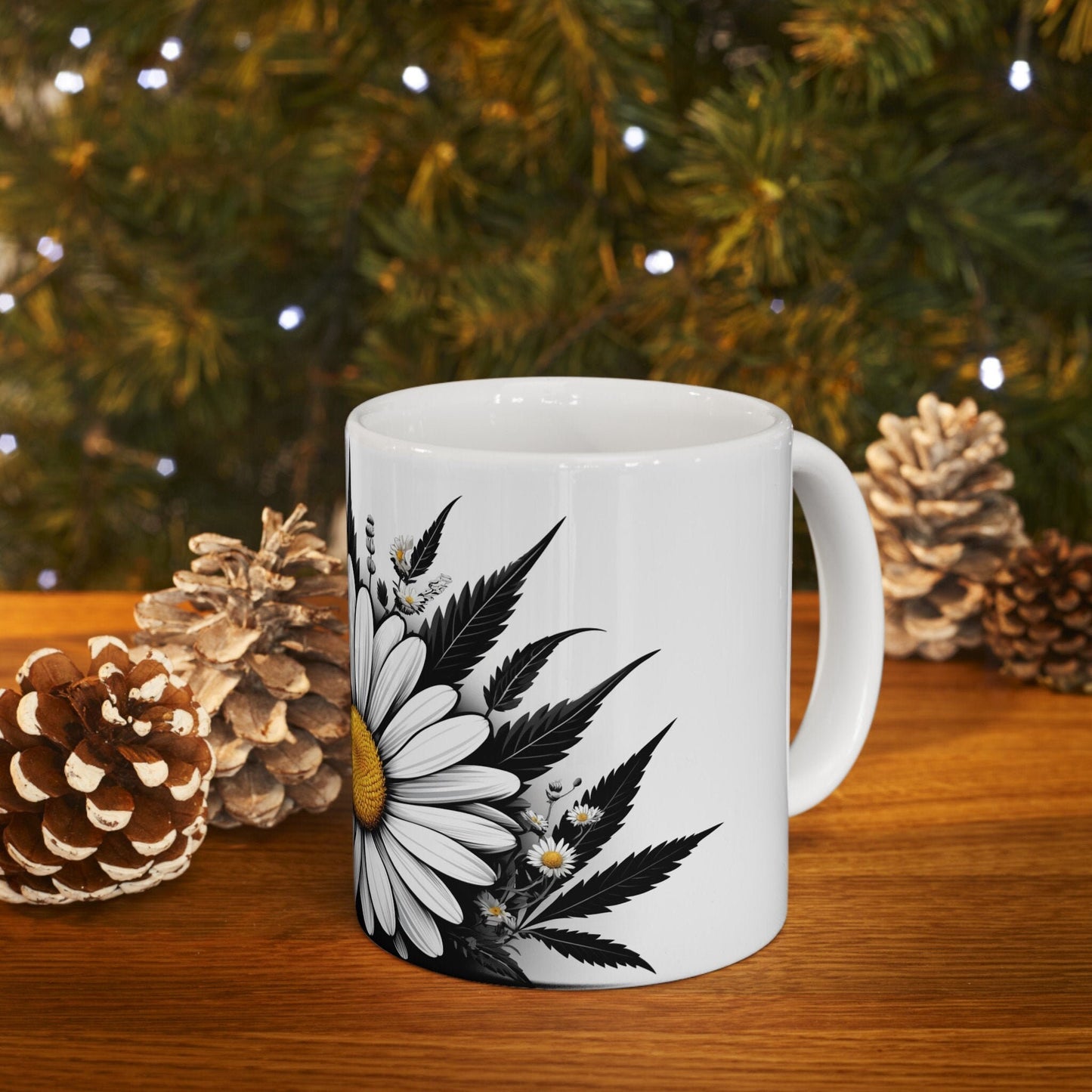 CHAMOMILE WEED FLOWER - Weed Coffee Mugs (11oz) Perfect Gift for Smokers/ Marijuana Gift; Wake and Bake Mug - Cannabis Cup / Stoner Mug