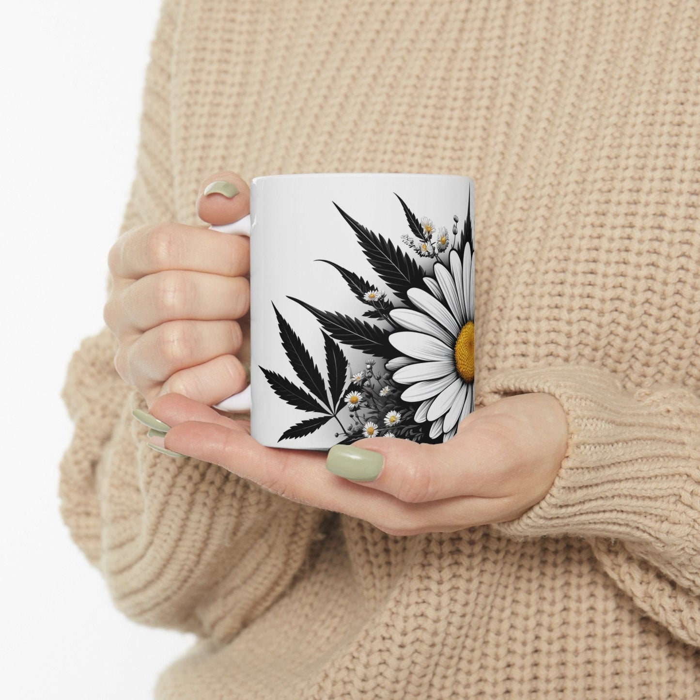 CHAMOMILE WEED FLOWER - Weed Coffee Mugs (11oz) Perfect Gift for Smokers/ Marijuana Gift; Wake and Bake Mug - Cannabis Cup / Stoner Mug