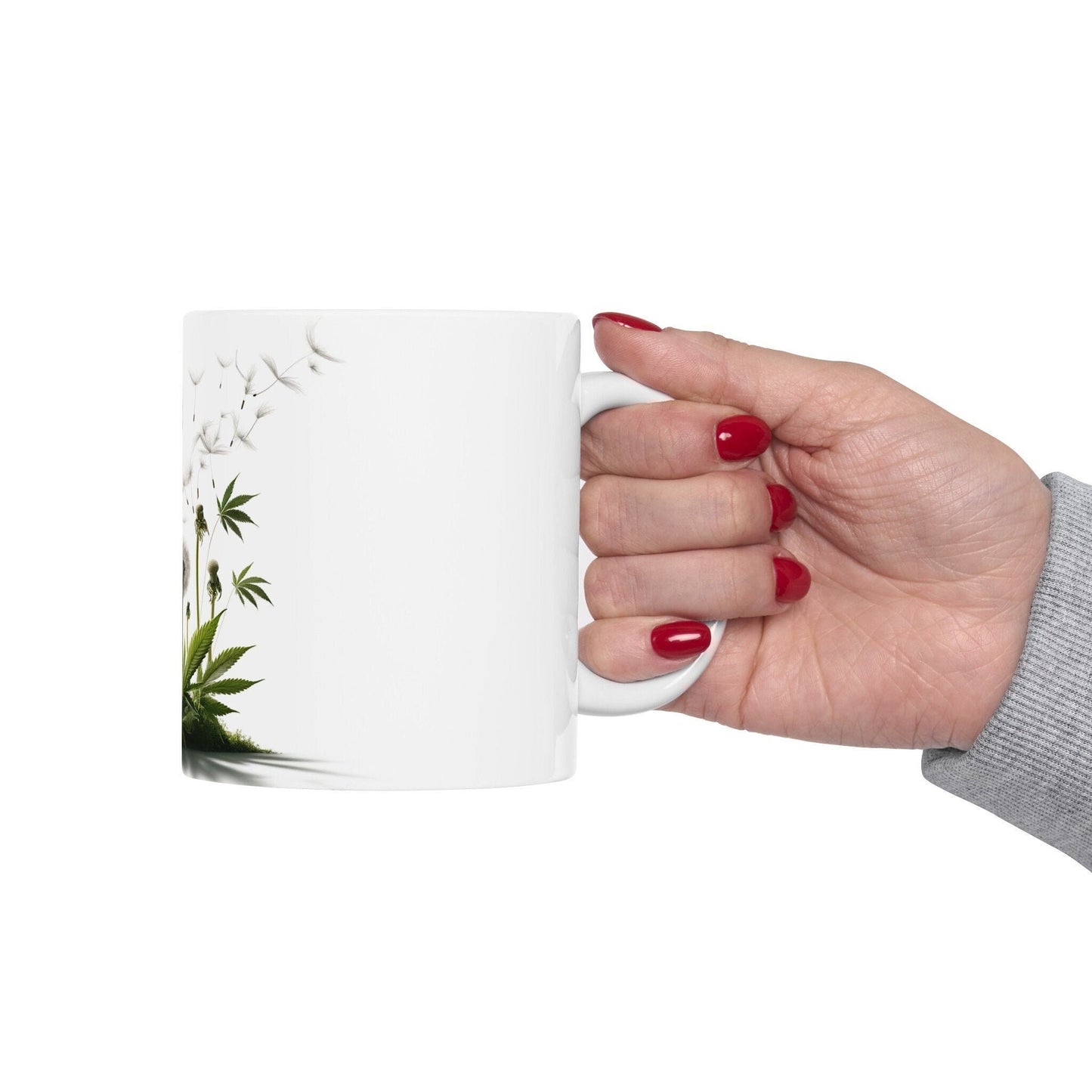 DANDELION WEED FLOWER - Weed Coffee Mugs (11oz) Perfect Gift for Smokers/ Marijuana Gift; Wake and Bake Mug - Cannabis Cup / Stoner Mug