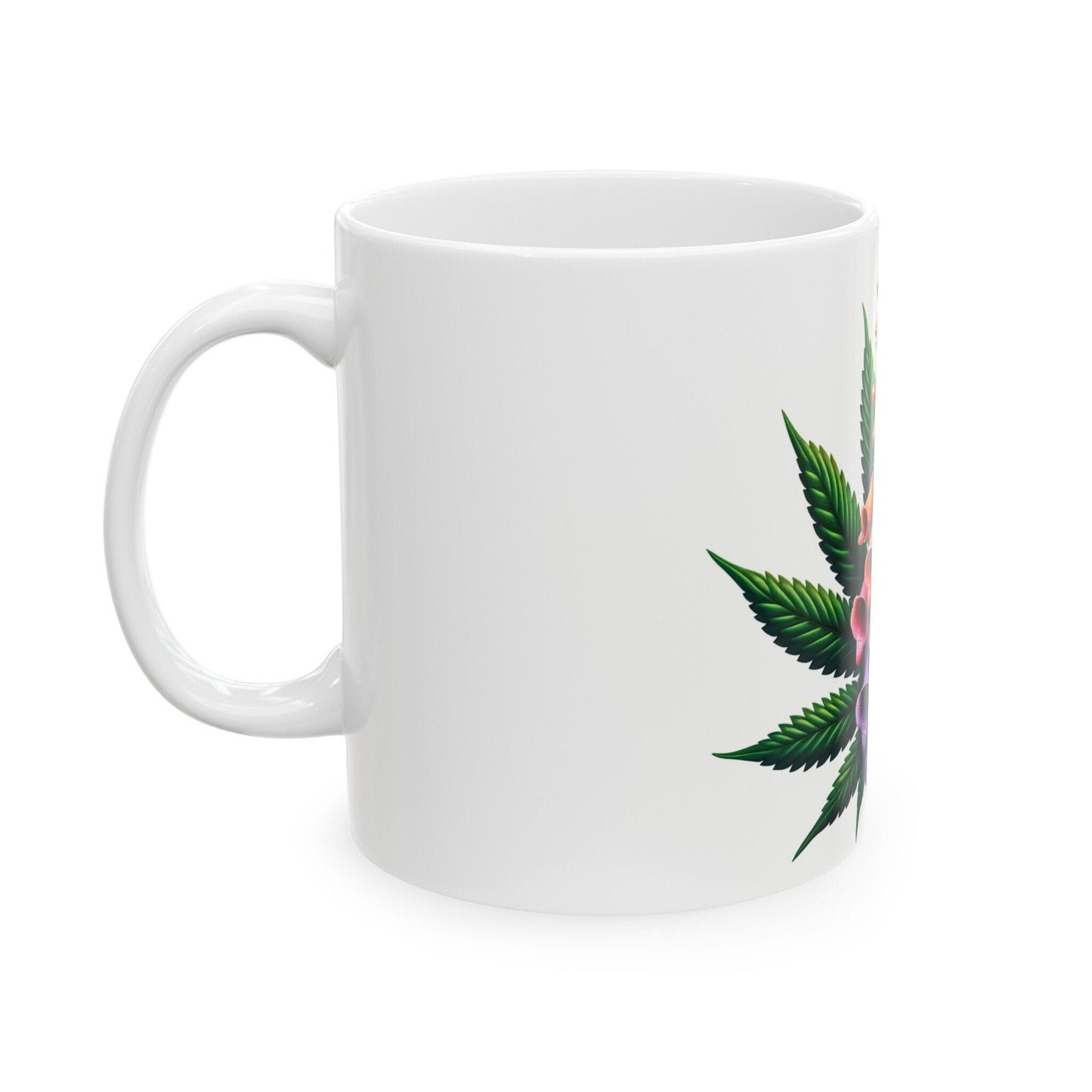 FOXGLOVE WEED FLOWER - Weed Coffee Mugs (11oz) Perfect Gift for Smokers/ Marijuana Gift; Wake and Bake Mug - Cannabis Cup / Stoner Mug