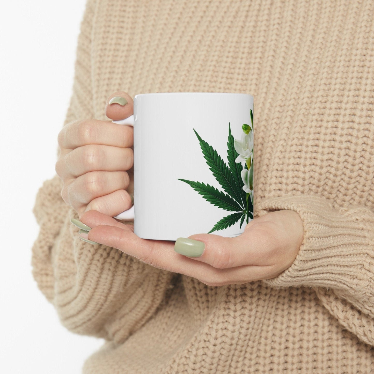 FREESIA WEED FLOWER - Weed Coffee Mugs (11oz) Perfect Gift for Smokers/ Marijuana Gift; Wake and Bake Mug - Cannabis Cup / Stoner Mug