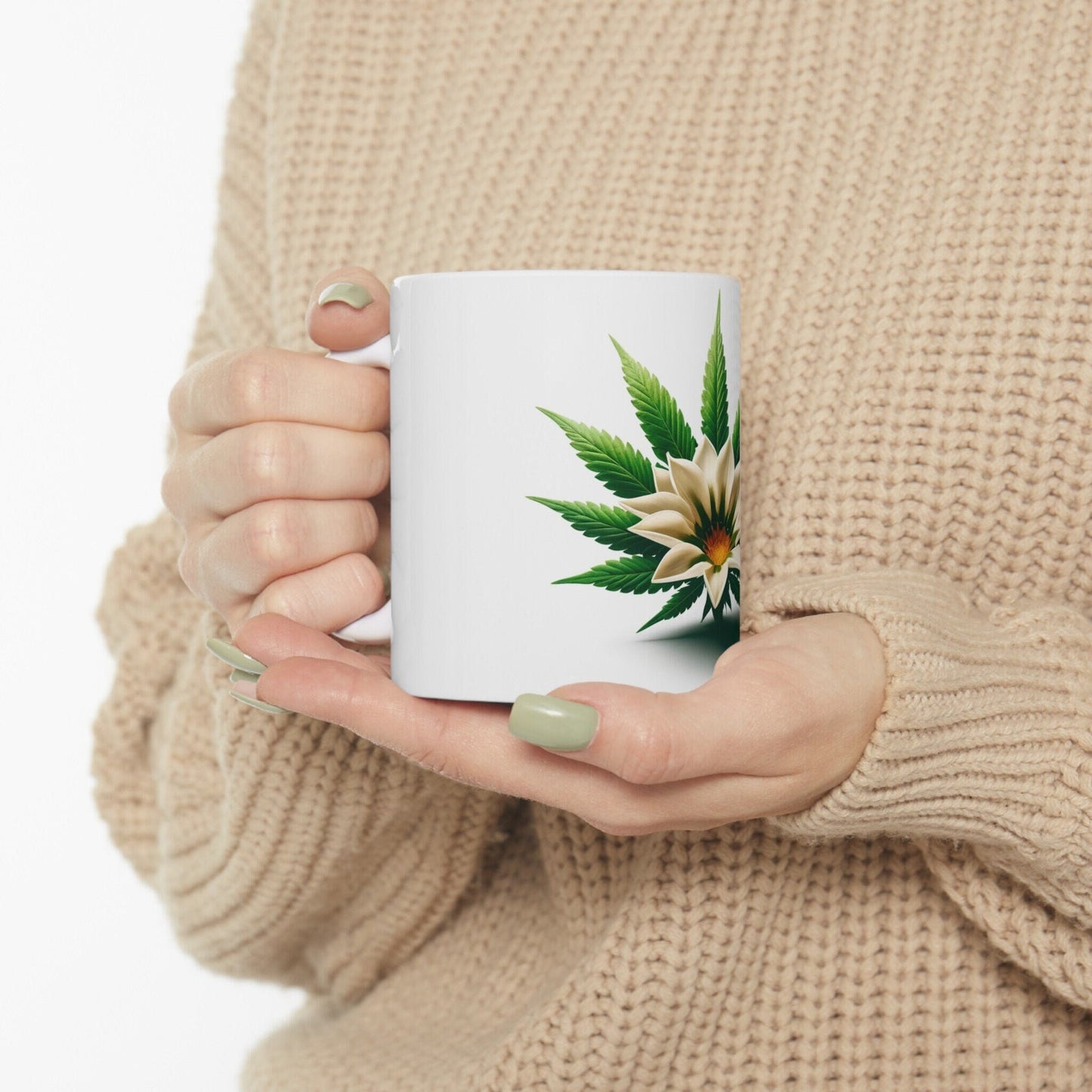 GAZANIA WEED FLOWER - Weed Coffee Mugs (11oz) Perfect Gift for Smokers/ Marijuana Gift; Wake and Bake Mug - Cannabis Cup / Stoner Mug