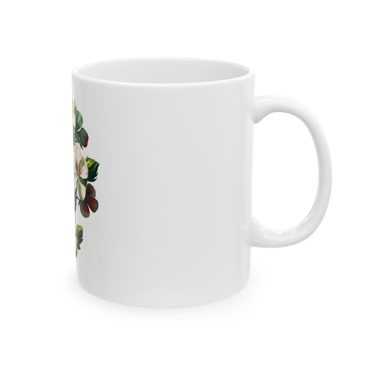 GERANIUM WEED FLOWER - Weed Coffee Mugs (11oz) Perfect Gift for Smokers/ Marijuana Gift; Wake and Bake Mug - Cannabis Cup / Stoner Mug