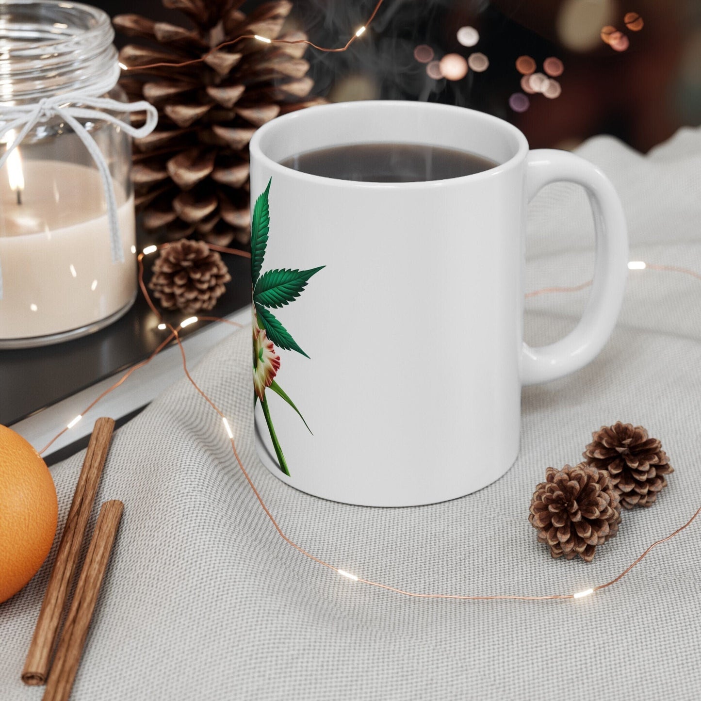 GLADIOLUS WEED FLOWER - Weed Coffee Mugs (11oz) Perfect Gift for Smokers/ Marijuana Gift; Wake and Bake Mug - Cannabis Cup / Stoner Mug