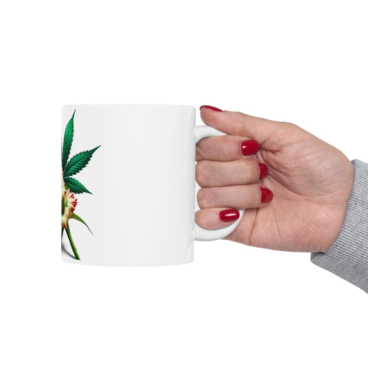 GLADIOLUS WEED FLOWER - Weed Coffee Mugs (11oz) Perfect Gift for Smokers/ Marijuana Gift; Wake and Bake Mug - Cannabis Cup / Stoner Mug
