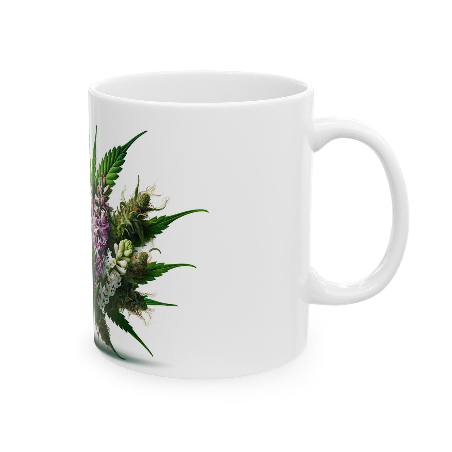 HYACINTH WEED FLOWER - Weed Coffee Mugs (11oz) Perfect Gift for Smokers/ Marijuana Gift; Wake and Bake Mug - Cannabis Cup / Stoner Mug