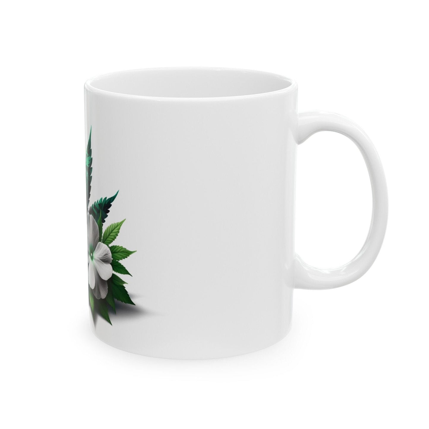 IMPATIENS WEED FLOWER - Weed Coffee Mugs (11oz) Perfect Gift for Smokers/ Marijuana Gift; Wake and Bake Mug - Cannabis Cup / Stoner Mug