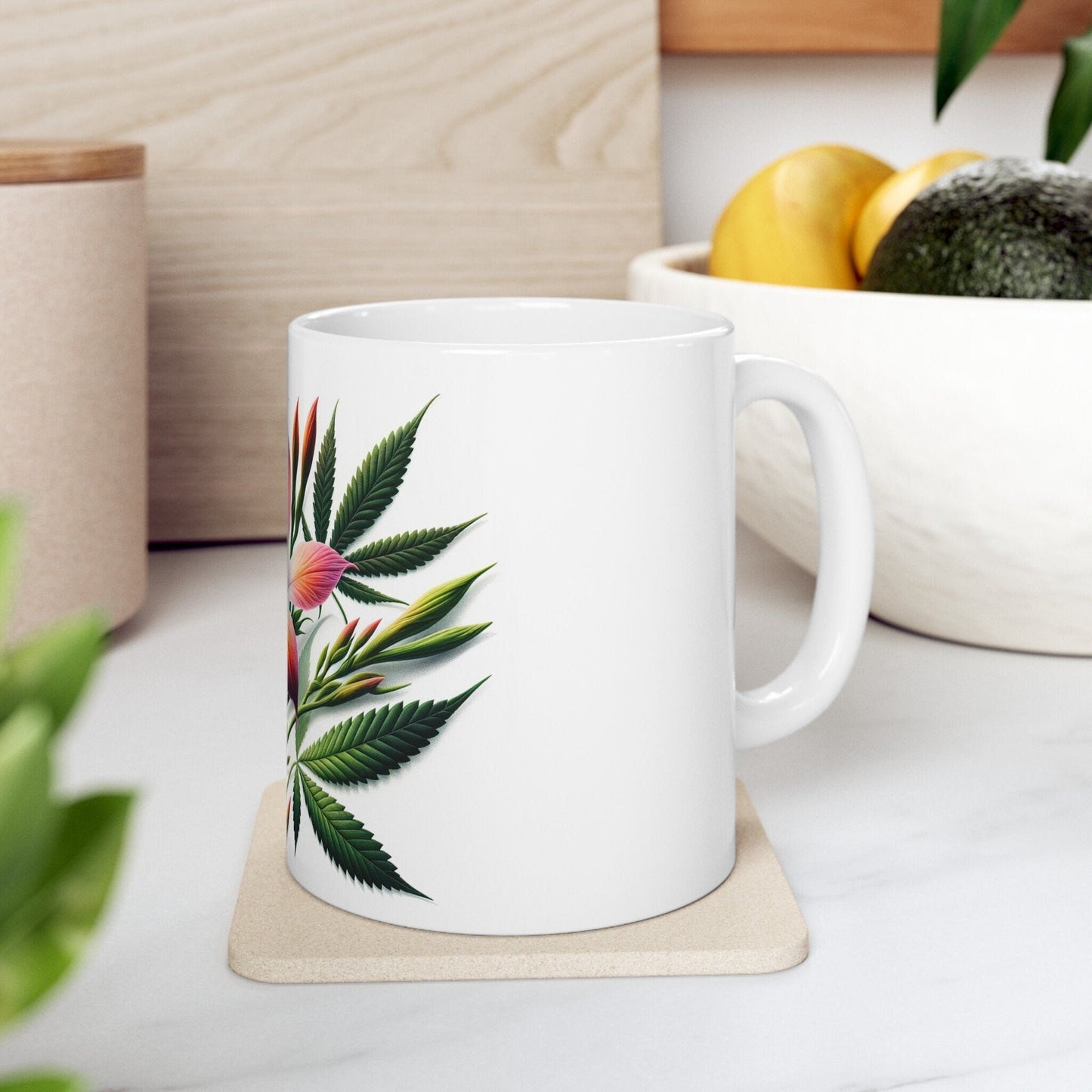 IXIA WEED FLOWER - Weed Coffee Mugs (11oz) Perfect Gift for Smokers/ Marijuana Gift; Wake and Bake Mug - Cannabis Cup / Stoner Mug