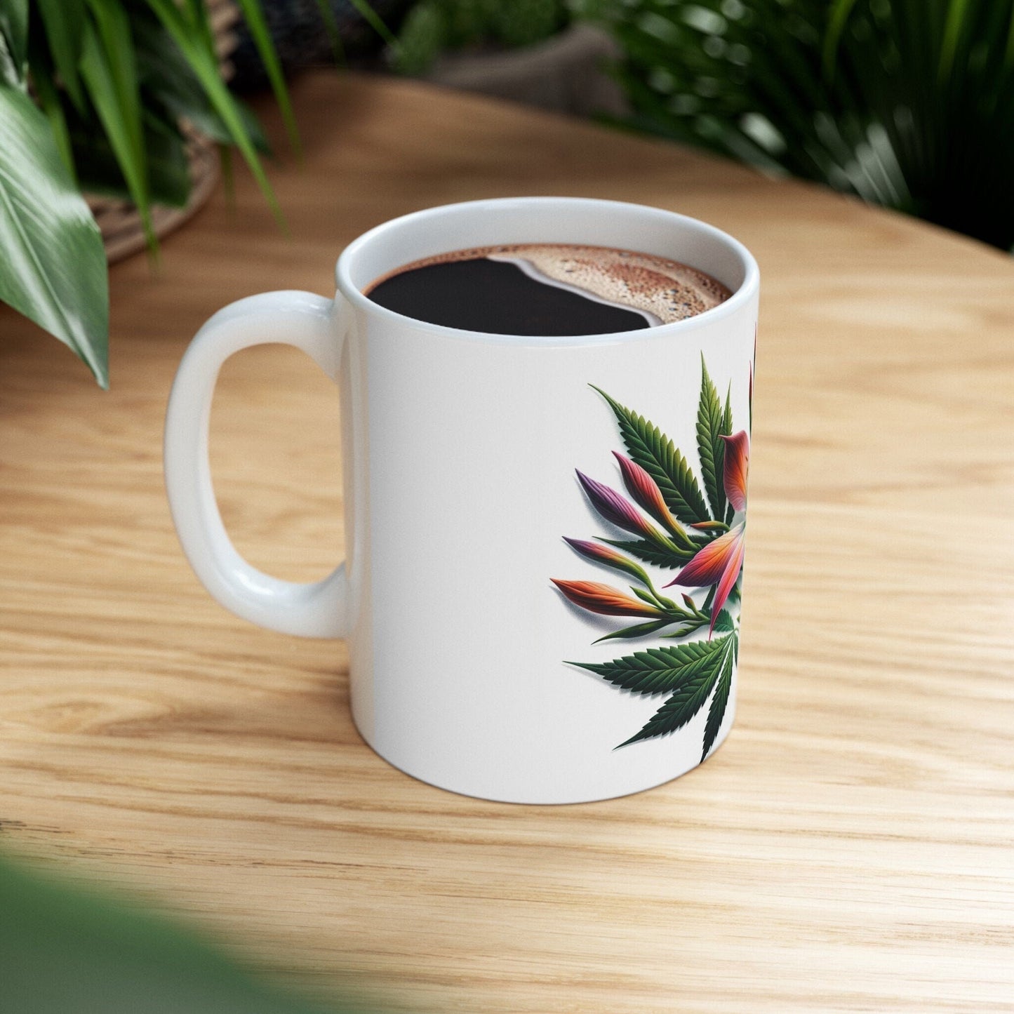 IXIA WEED FLOWER - Weed Coffee Mugs (11oz) Perfect Gift for Smokers/ Marijuana Gift; Wake and Bake Mug - Cannabis Cup / Stoner Mug