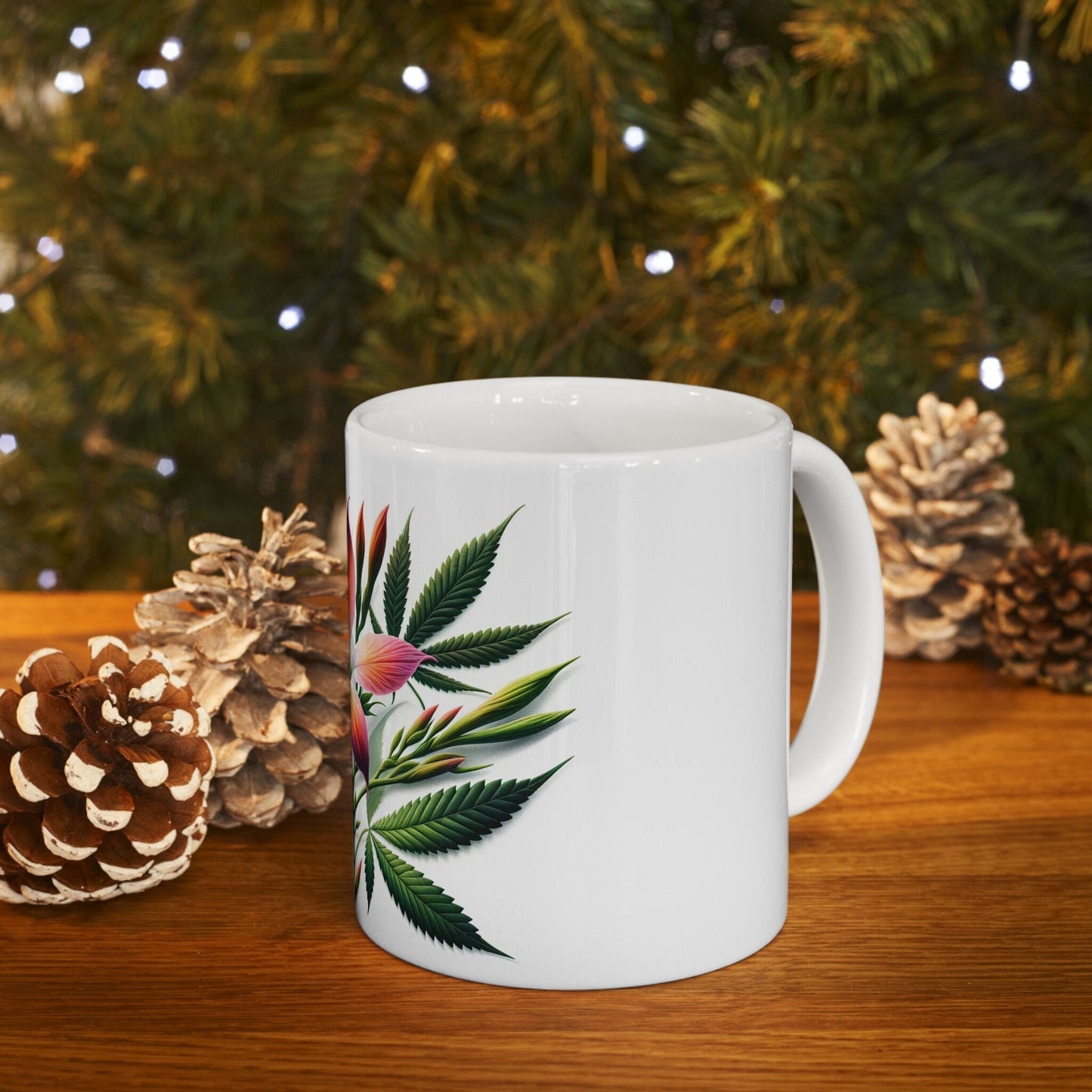 IXIA WEED FLOWER - Weed Coffee Mugs (11oz) Perfect Gift for Smokers/ Marijuana Gift; Wake and Bake Mug - Cannabis Cup / Stoner Mug