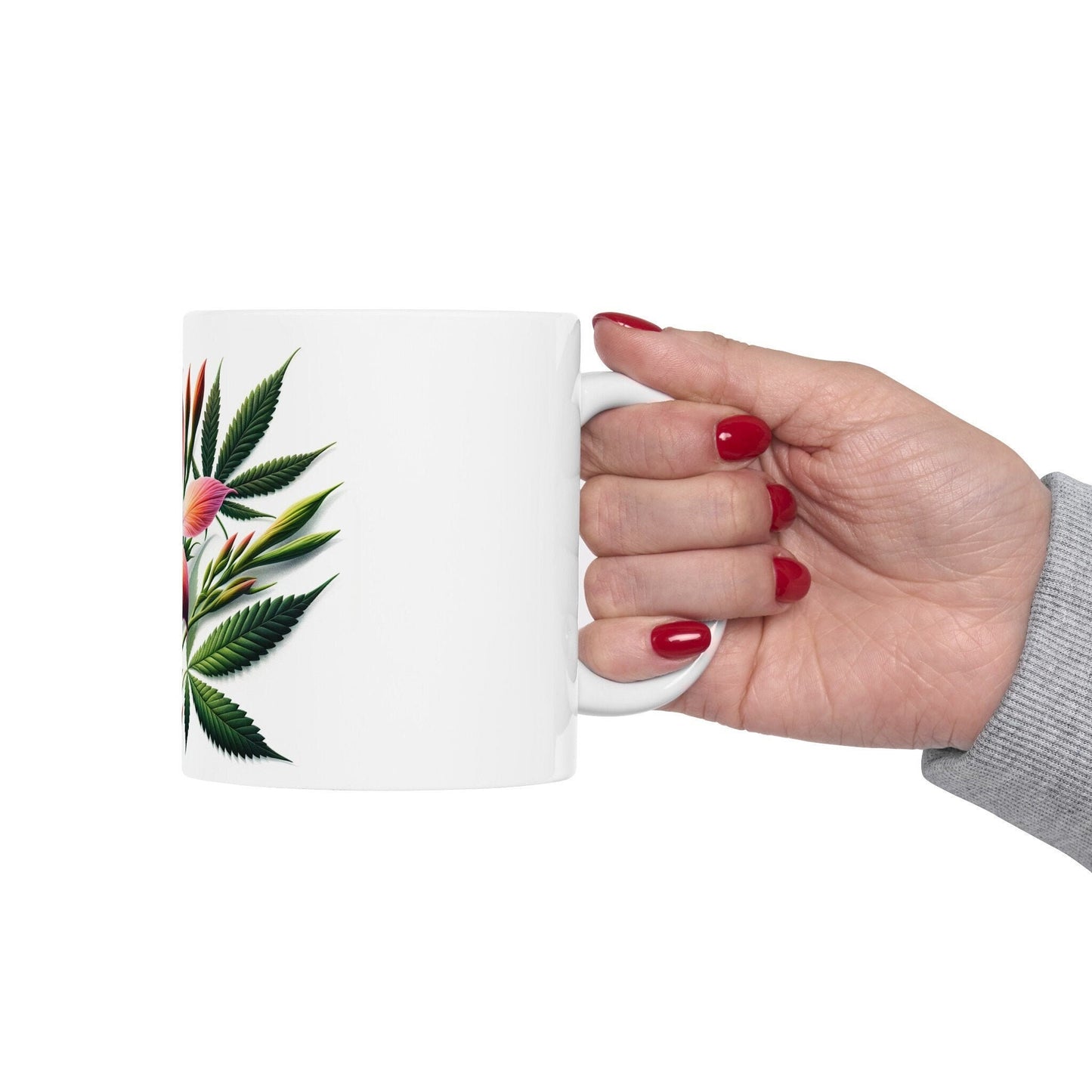 IXIA WEED FLOWER - Weed Coffee Mugs (11oz) Perfect Gift for Smokers/ Marijuana Gift; Wake and Bake Mug - Cannabis Cup / Stoner Mug