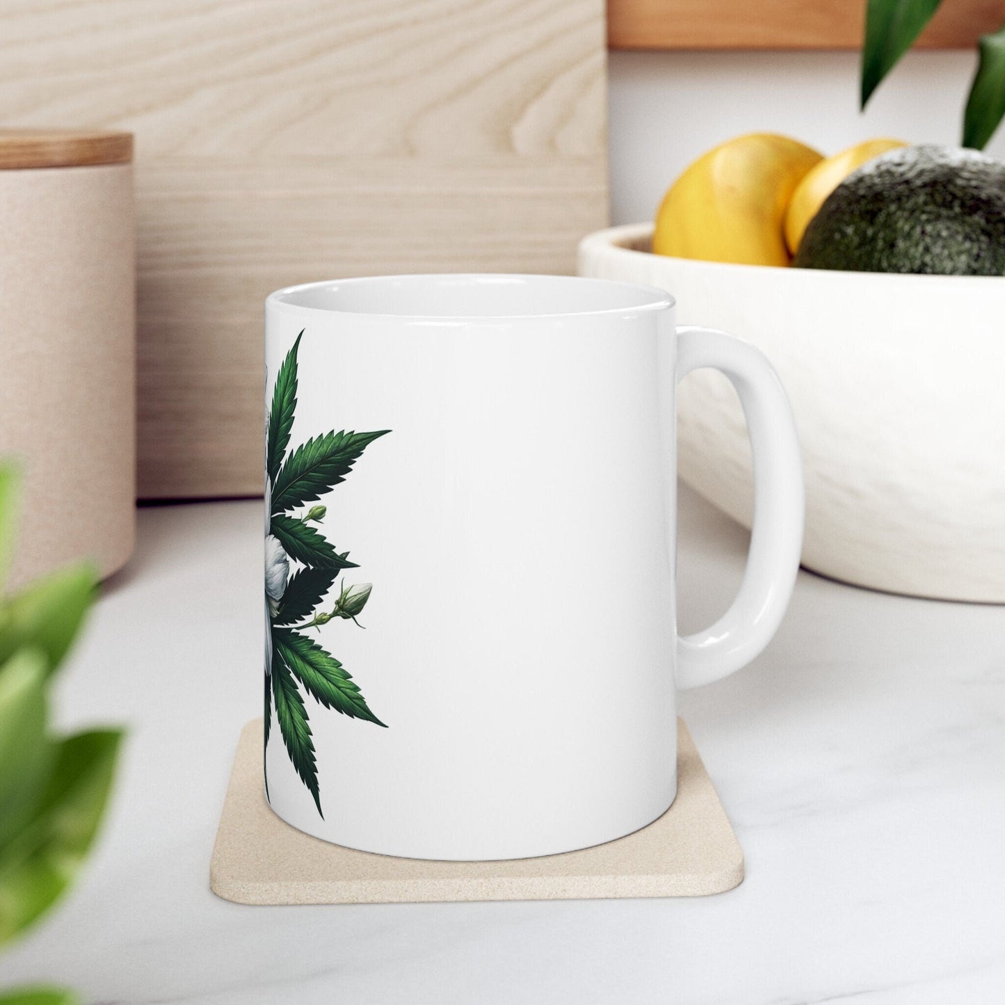 JASMINE WEED FLOWER - Weed Coffee Mugs (11oz) Perfect Gift for Smokers/ Marijuana Gift; Wake and Bake Mug - Cannabis Cup / Stoner Mug