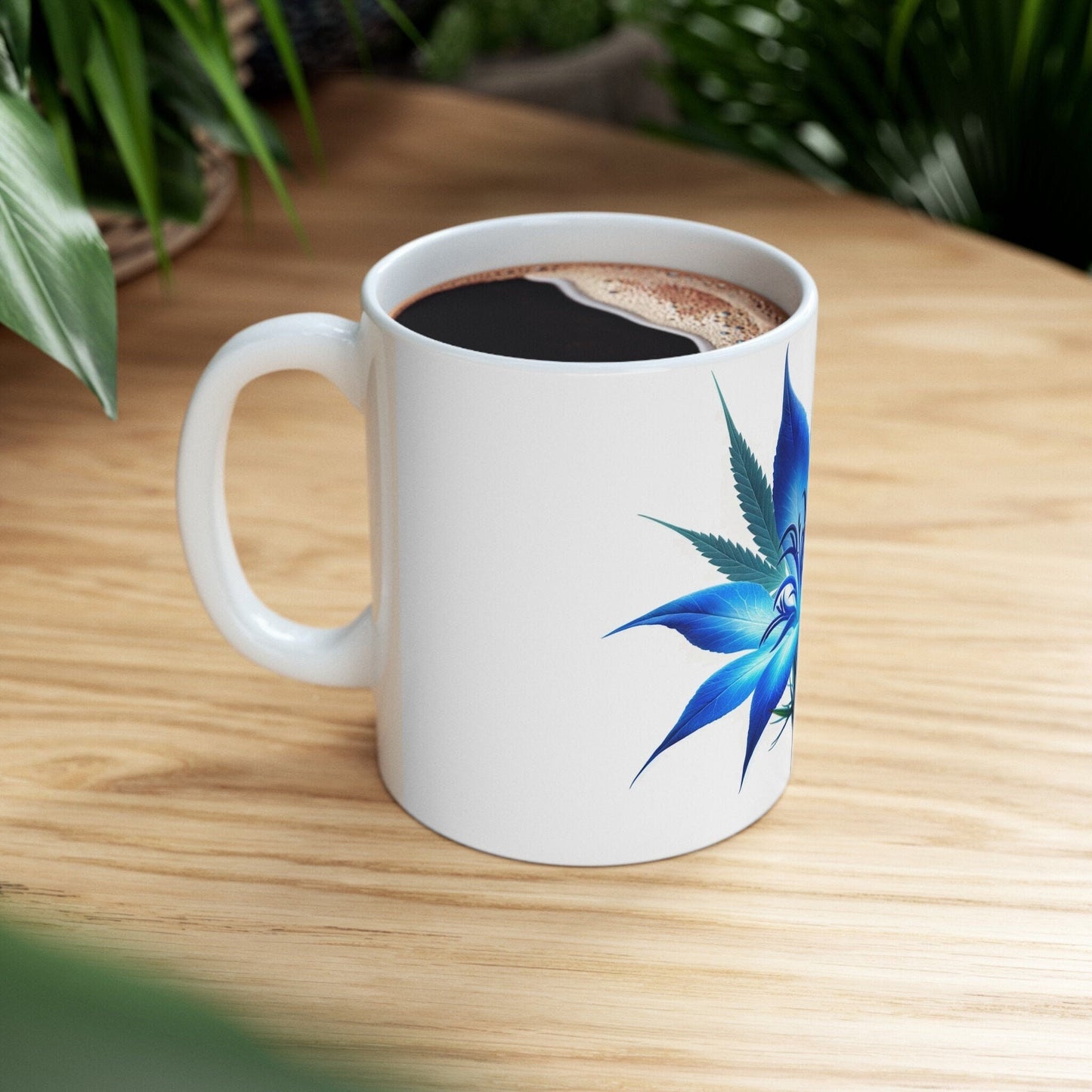 LOBELIA WEED FLOWER - Weed Coffee Mugs (11oz) Perfect Gift for Smokers/ Marijuana Gift; Wake and Bake Mug - Cannabis Cup / Stoner Mug