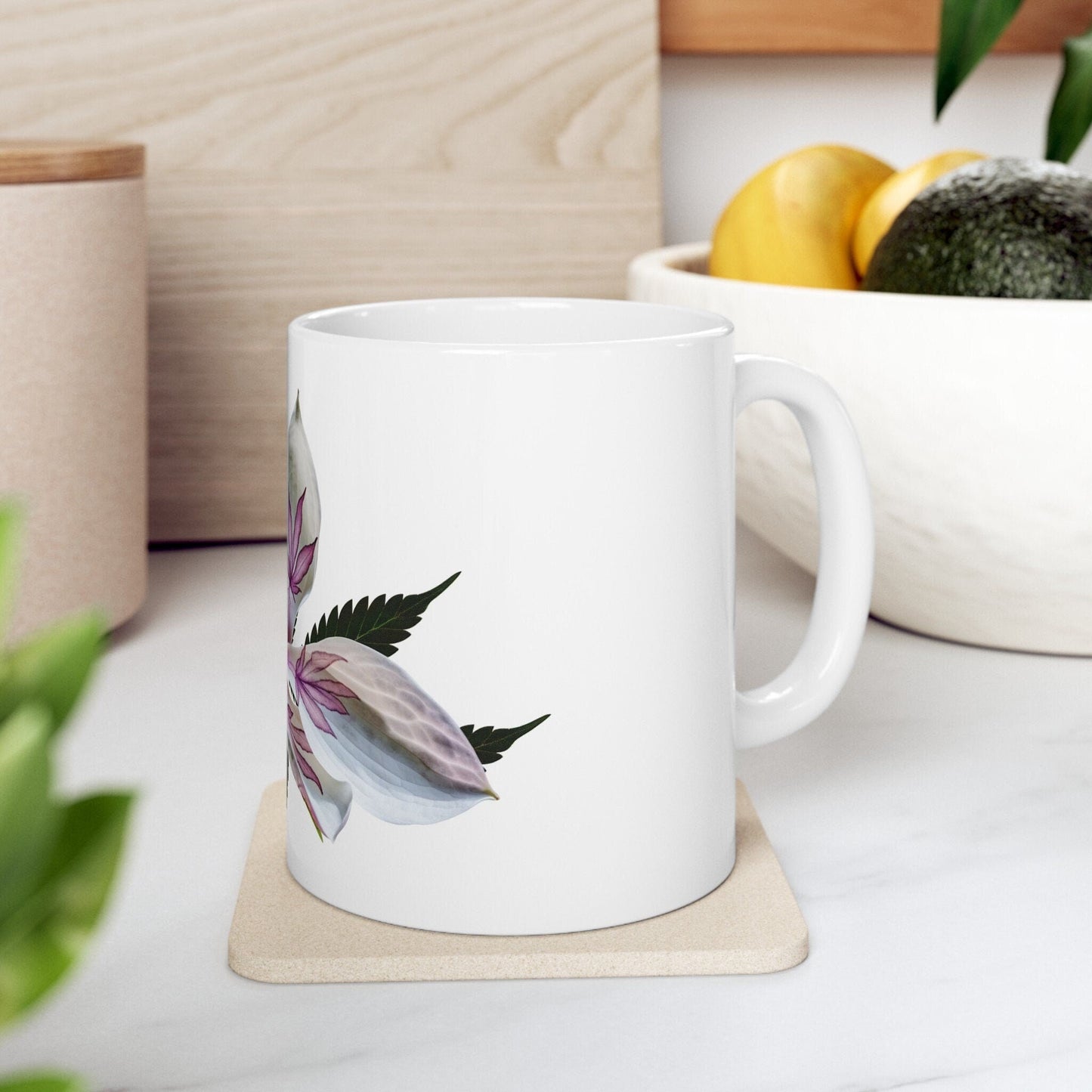 MAGNOLIA WEED FLOWER - Weed Coffee Mugs (11oz) Perfect Gift for Smokers/ Marijuana Gift; Wake and Bake Mug - Cannabis Cup / Stoner Mug