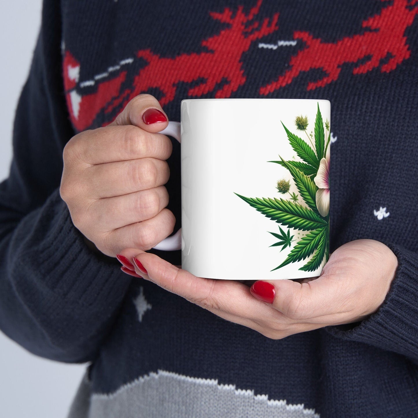 OXALIS WEED FLOWER - Weed Coffee Mugs (11oz) Perfect Gift for Smokers/ Marijuana Gift; Wake and Bake Mug - Cannabis Cup / Stoner Mug
