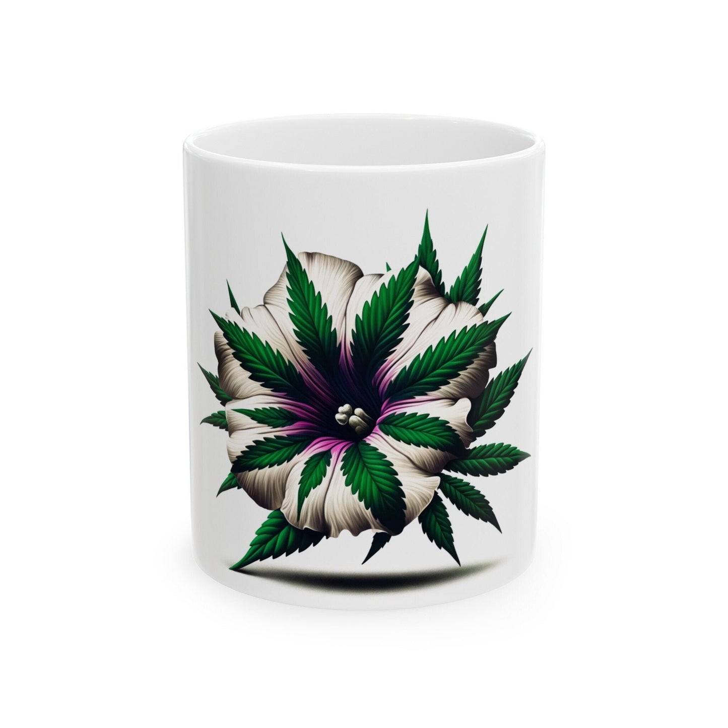 PETUNIA WEED FLOWER - Weed Coffee Mugs (11oz) Perfect Gift for Smokers/ Marijuana Gift; Wake and Bake Mug - Cannabis Cup / Stoner Mug