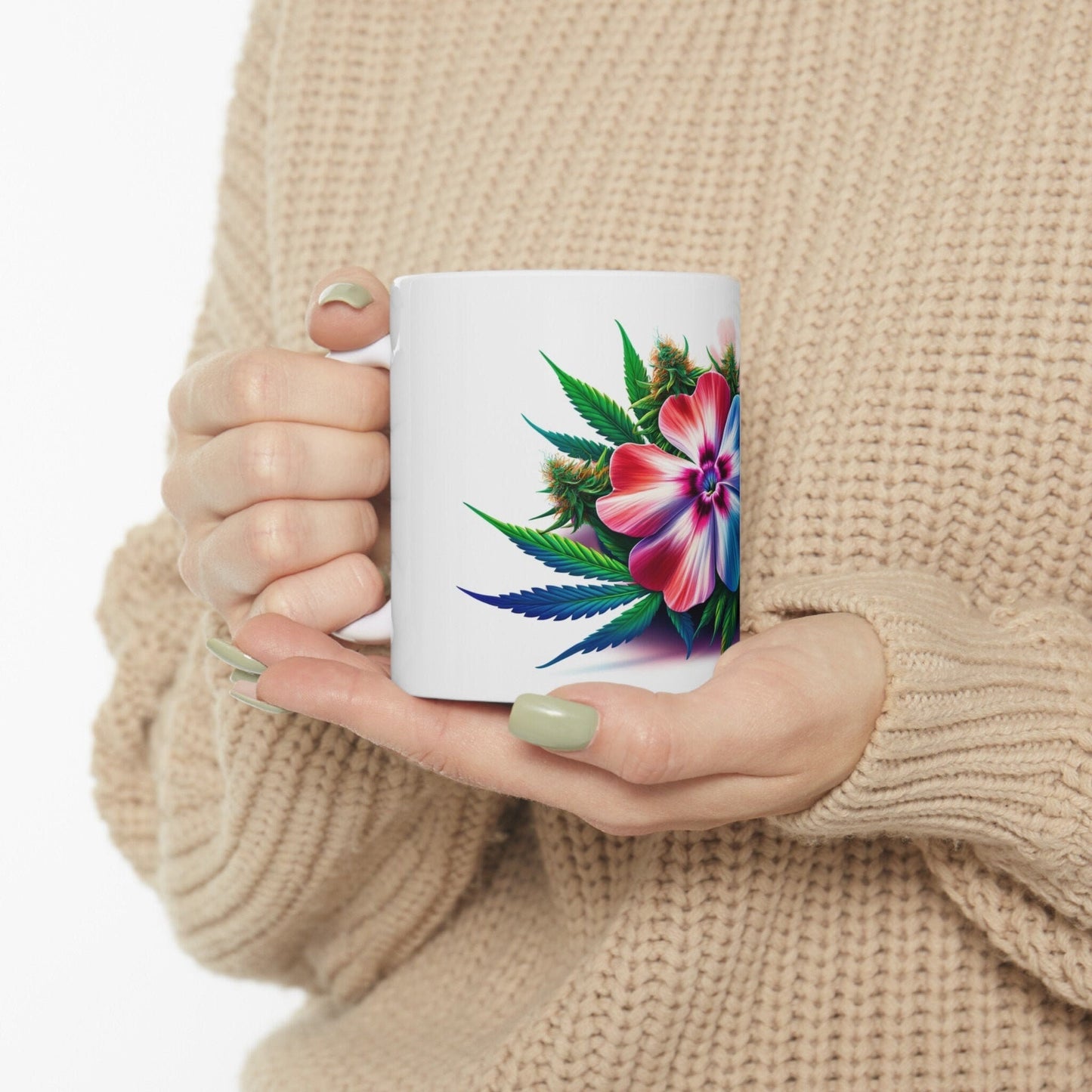 PHLOX WEED FLOWER - Weed Coffee Mugs (11oz) Perfect Gift for Smokers/ Marijuana Gift; Wake and Bake Mug - Cannabis Cup / Stoner Mug