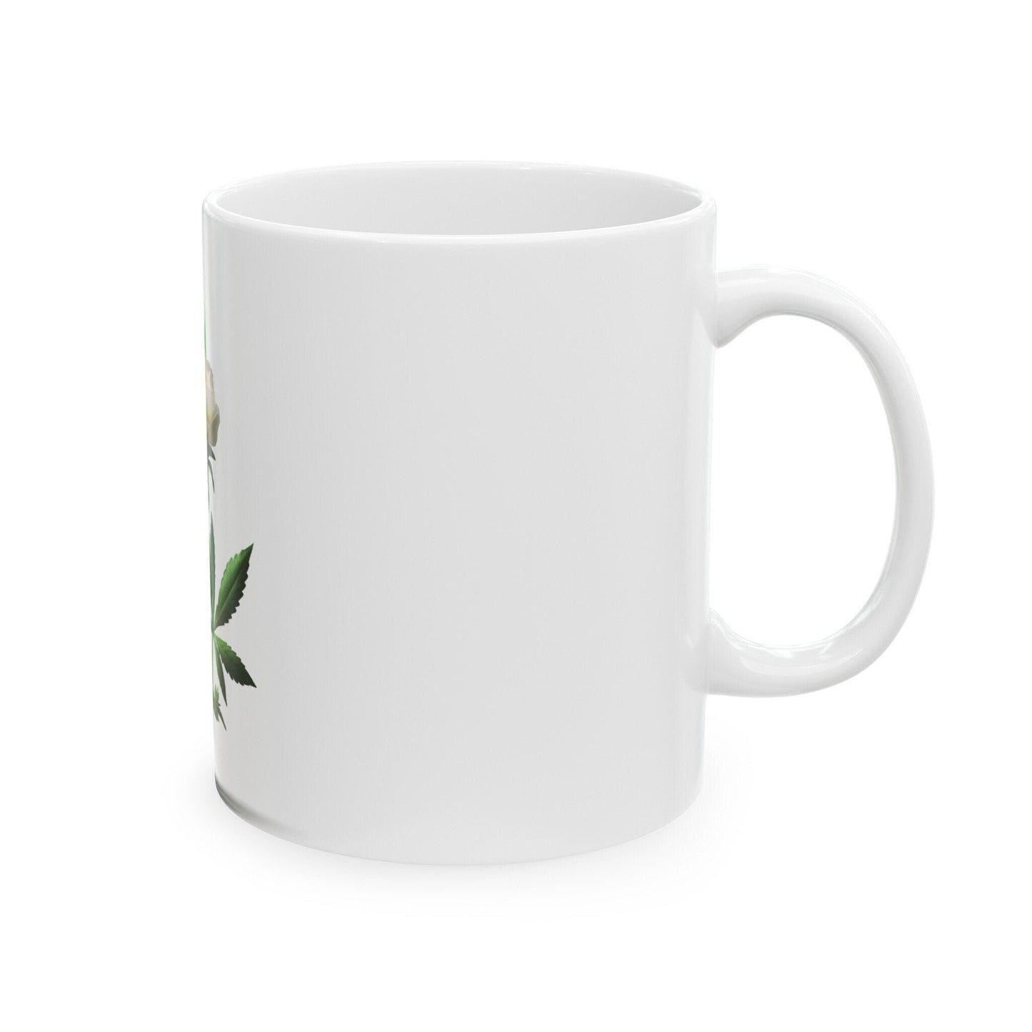PORTULACA WEED FLOWER - Weed Coffee Mugs (11oz) Perfect Gift for Smokers/ Marijuana Gift; Wake and Bake Mug - Cannabis Cup / Stoner Mug