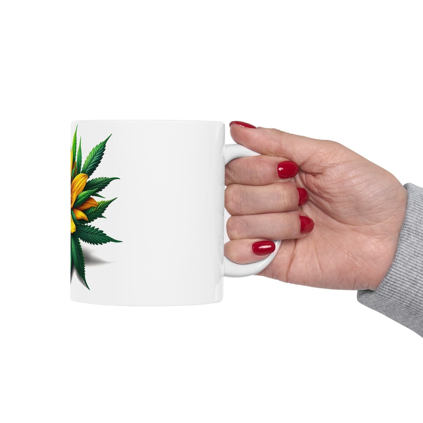 RUDBECKIA WEED FLOWER - Weed Coffee Mugs (11oz) Perfect Gift for Smokers/ Marijuana Gift; Wake and Bake Mug - Cannabis Cup / Stoner Mug