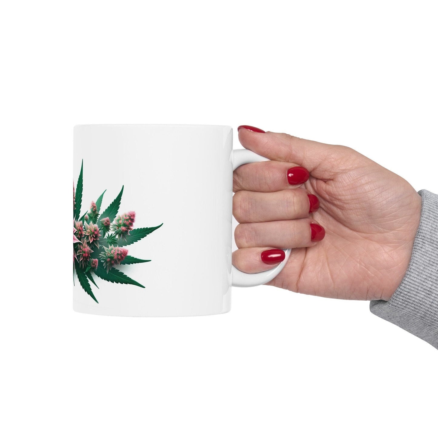 SEDUM WEED FLOWER - Weed Coffee Mugs (11oz) Perfect Gift for Smokers/ Marijuana Gift; Wake and Bake Mug - Cannabis Cup / Stoner Mug