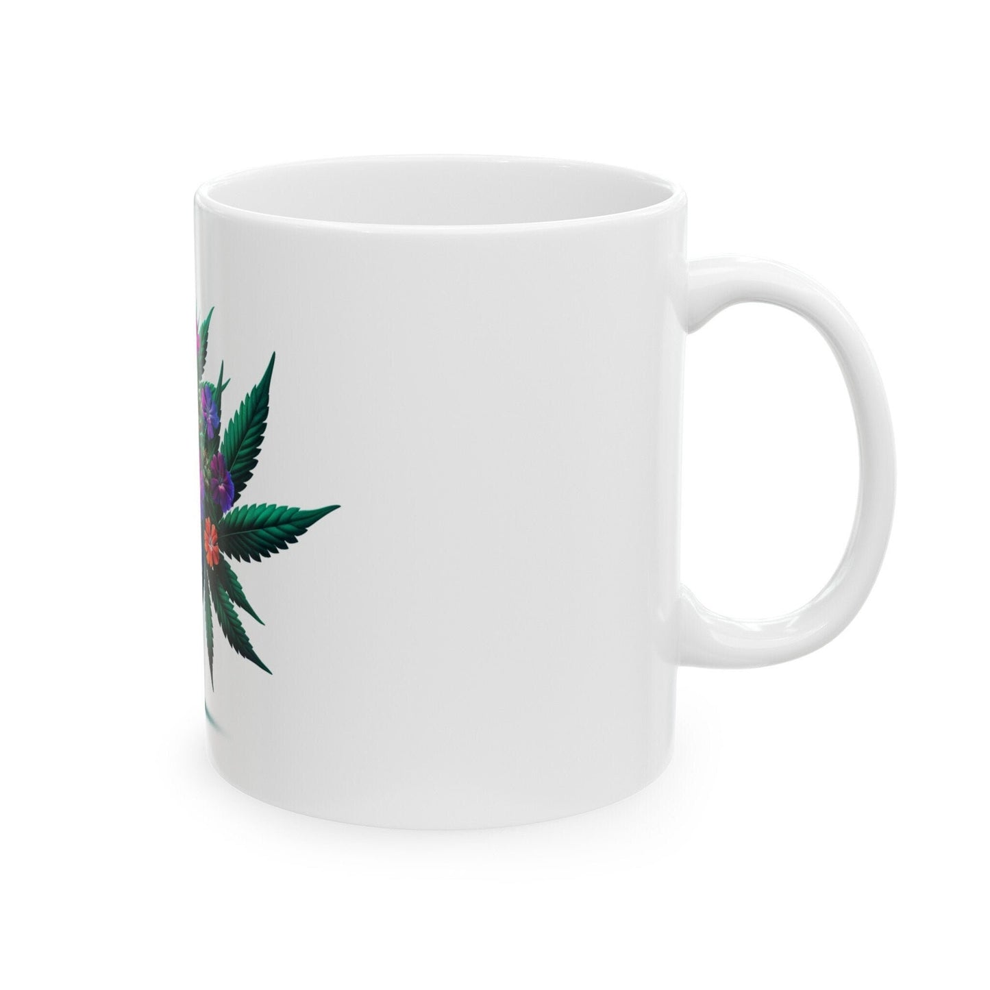 VERBENA WEED FLOWER - Weed Coffee Mugs (11oz) Perfect Gift for Smokers/ Marijuana Gift; Wake and Bake Mug - Cannabis Cup / Stoner Mug