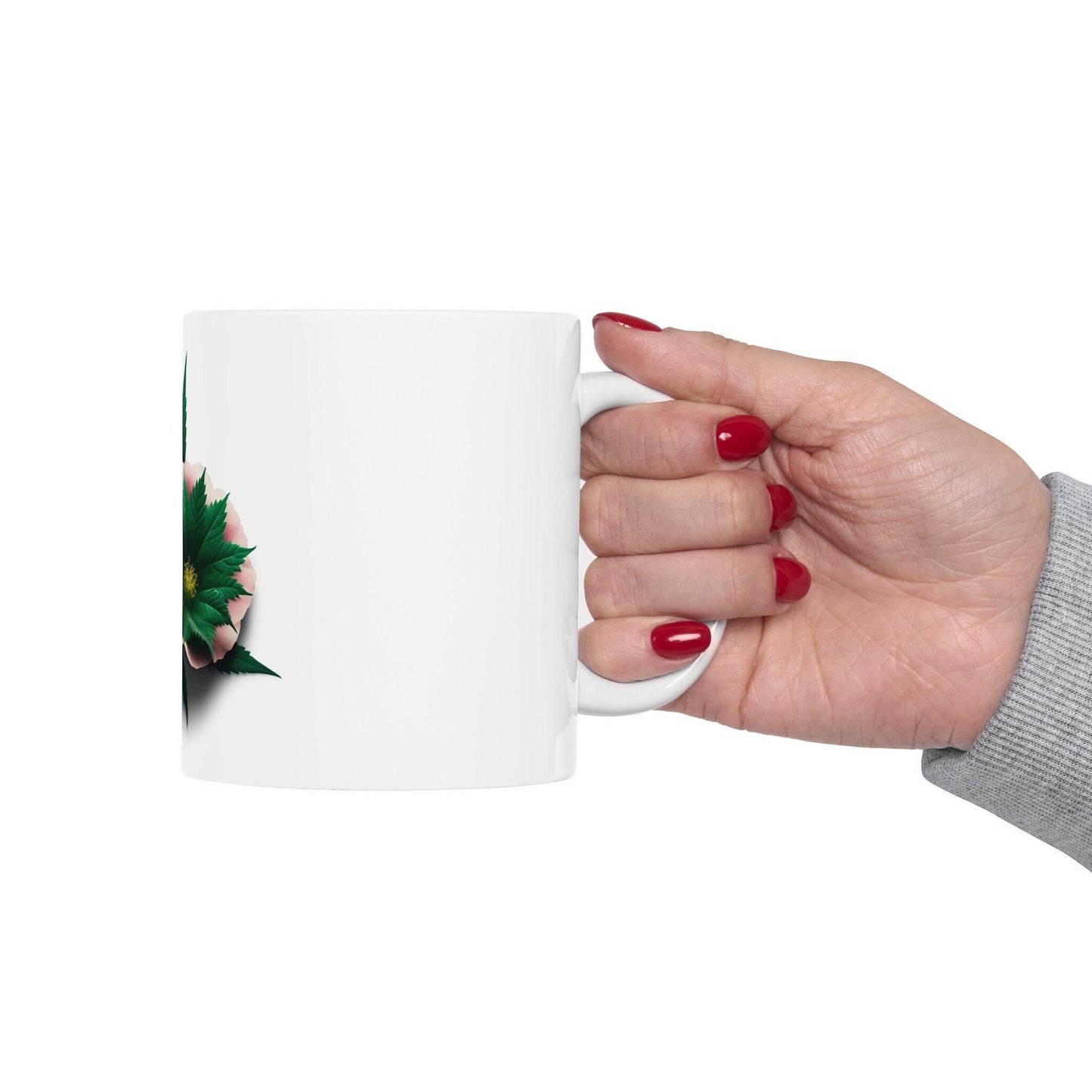 WEED FLOWER - Weed Coffee Mugs (11oz) Perfect Gift for Smokers/ Marijuana Gift; Wake and Bake Mug - Cannabis Cup / Stoner Mug