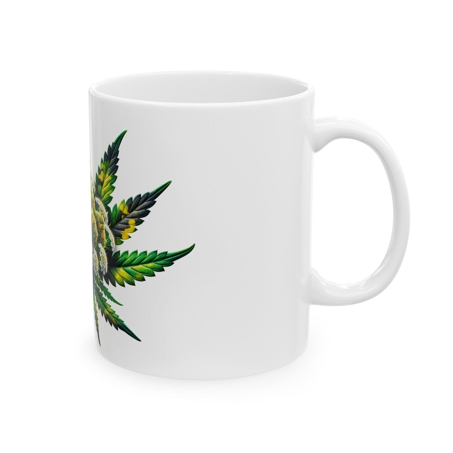 YARROW WEED FLOWER - Weed Coffee Mugs (11oz) Perfect Gift for Smokers/ Marijuana Gift; Wake and Bake Mug - Cannabis Cup / Stoner Mug