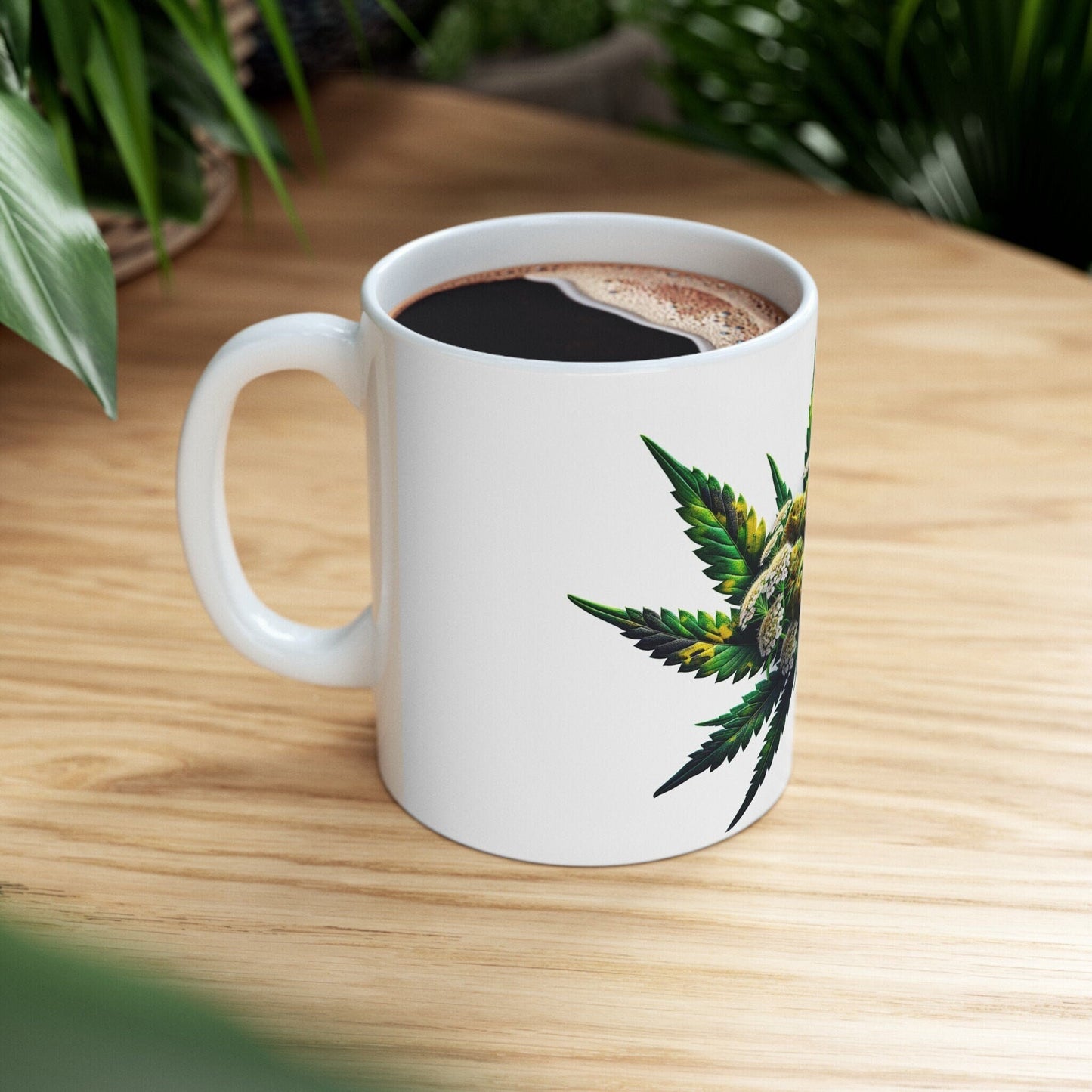 YARROW WEED FLOWER - Weed Coffee Mugs (11oz) Perfect Gift for Smokers/ Marijuana Gift; Wake and Bake Mug - Cannabis Cup / Stoner Mug