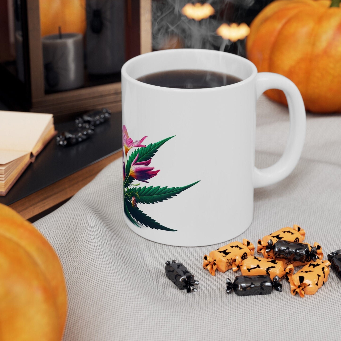 ZEPHYRANTHES WEED FLOWER - Weed Coffee Mugs (11oz) Perfect Gift for Smokers/ Marijuana Gift; Wake and Bake Mug - Cannabis Cup / Stoner Mug