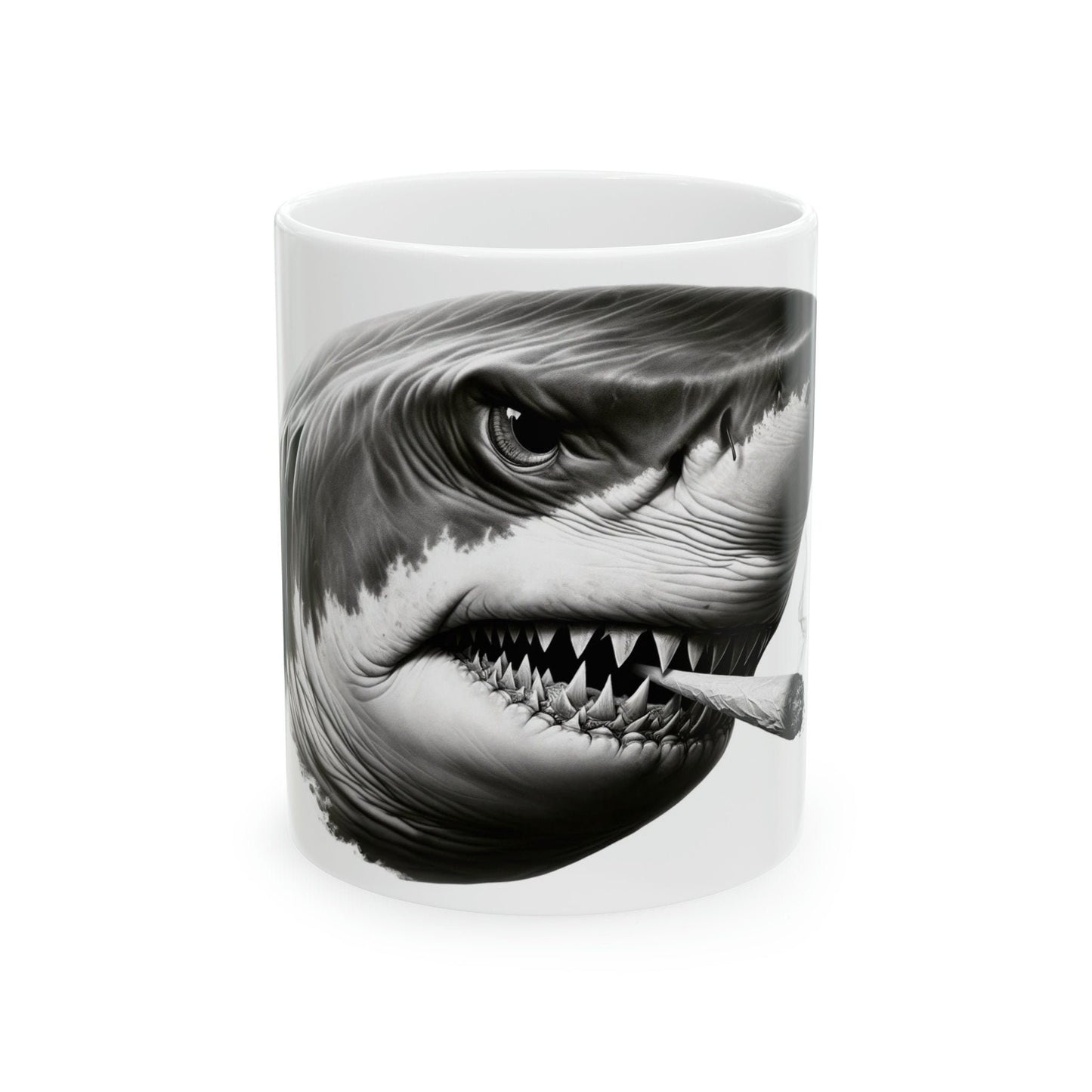 SHARK - WEED Themed Coffee Mugs - Perfect Gift for Smokers, Stoners, Growers; Animal Lovers - Marijuana Mug for Wake and Bake