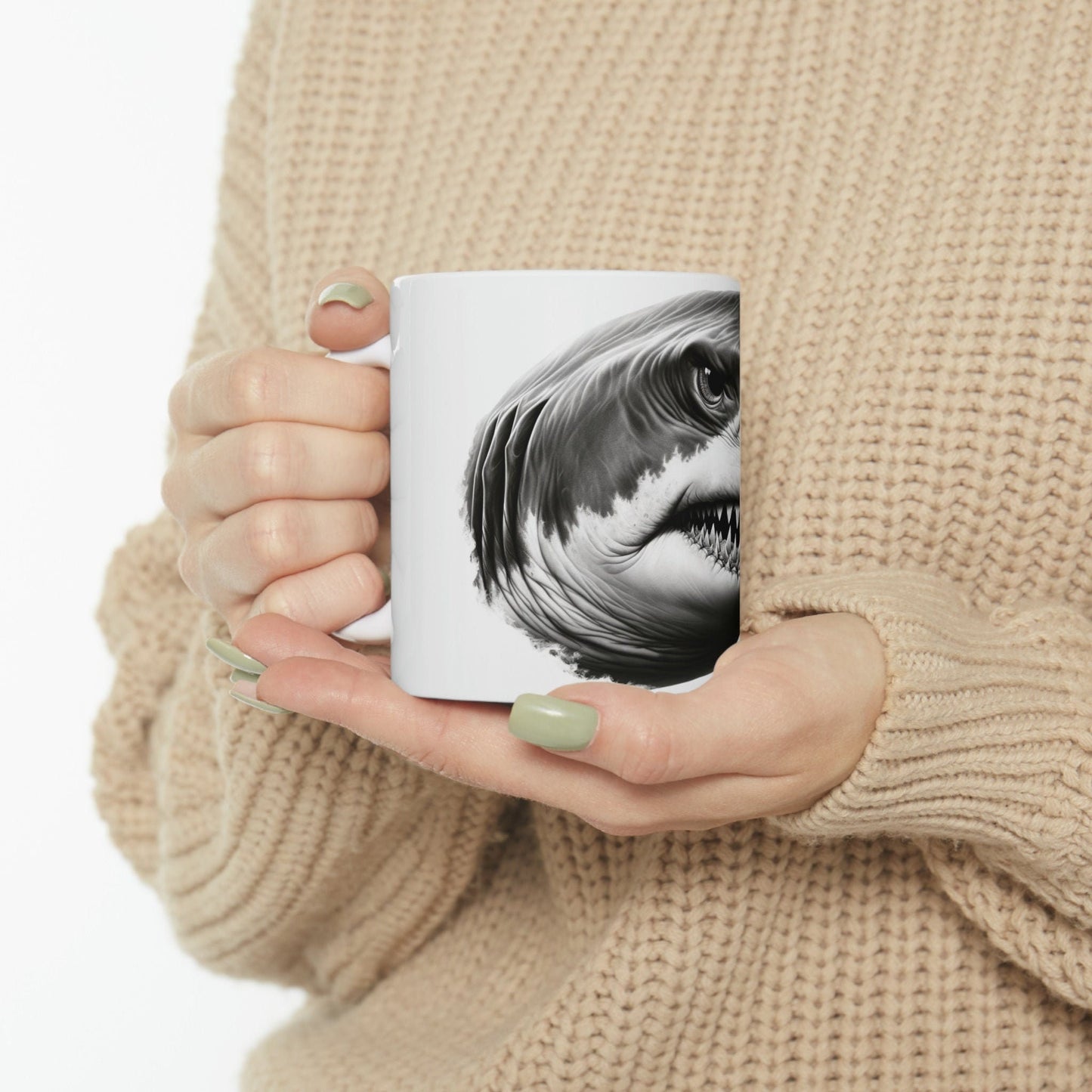 SHARK - WEED Themed Coffee Mugs - Perfect Gift for Smokers, Stoners, Growers; Animal Lovers - Marijuana Mug for Wake and Bake