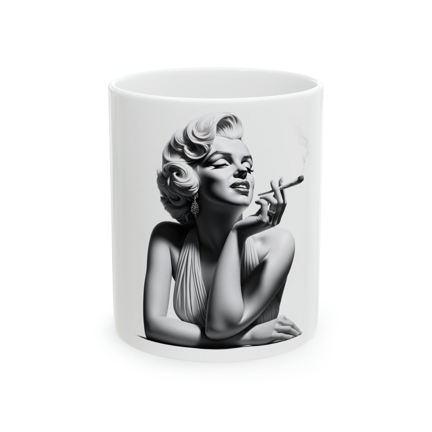 Marilyn Monroe - WEED Themed Coffee Mugs - Perfect Gift for Smokers, Stoners, Growers; Animal Lovers - Marijuana Mug for Wake and Bake