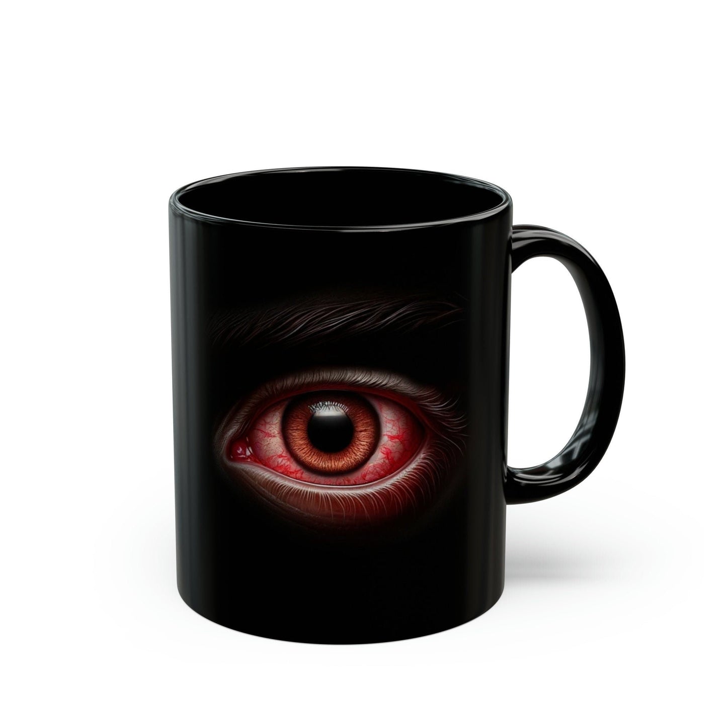 STONER EYES - Black Base Coffee Mugs (11oz) Perfect Gift for Smokers, Stoners, Growers; Wake and Bake Mug / Weed Mug / Stoner Mug