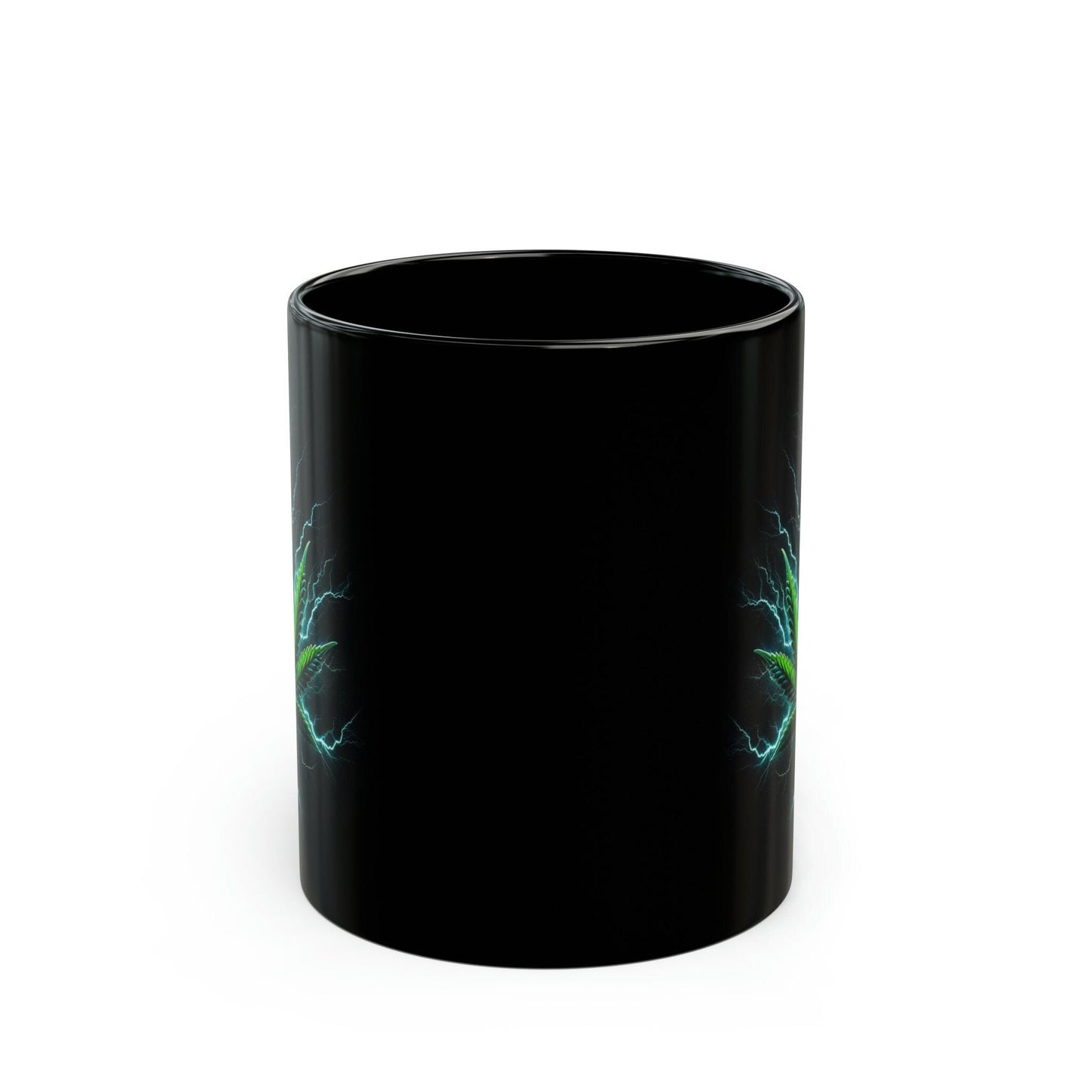 WEED LIGHTNING - Black Base Coffee Mugs - Perfect Gift for Smokers, Stoners, Growers; Wake and Bake Mug / Weed Mug / Stoner Mug