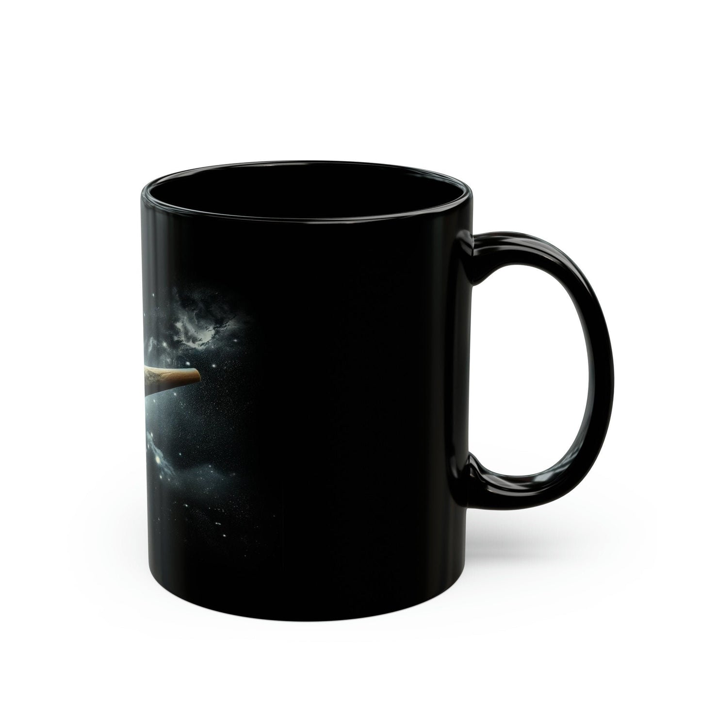 SPACE JOINT - Black Base WEED Coffee Mugs - Perfect Gift for Smokers, Stoners, Marijuana Lovers, Growers; Weed Mug / Space Mug