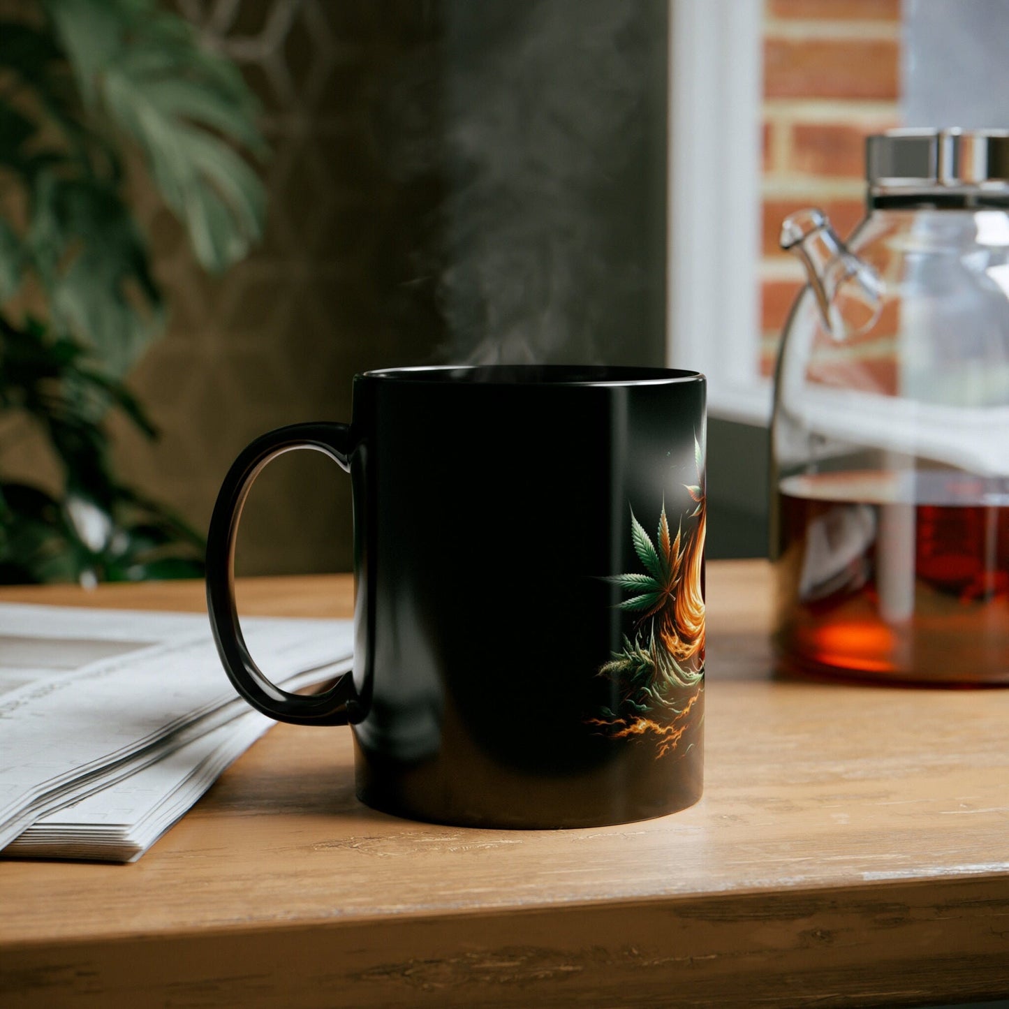 BLACK HOLE of WEED - Black Base Coffee Mugs - Perfect Gift for Smokers, Stoners, Marijuana Lovers, Growers; Weed Mug / Space Mug