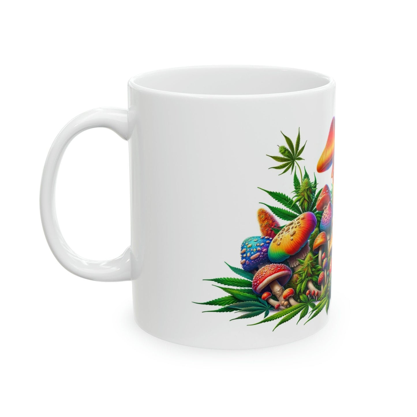 WEED SHROOM LAND - Marijuana Themed Coffee Mug - Perfect Gift for Smokers/Stoner, Marijuana Lover; Wake and Bake Mug - Weed Mug / Stoner Mug