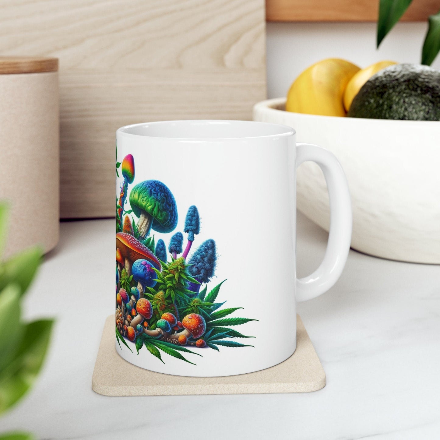 WEED SHROOM LAND - Marijuana Themed Coffee Mug - Perfect Gift for Smokers/Stoner, Marijuana Lover; Wake and Bake Mug - Weed Mug / Stoner Mug