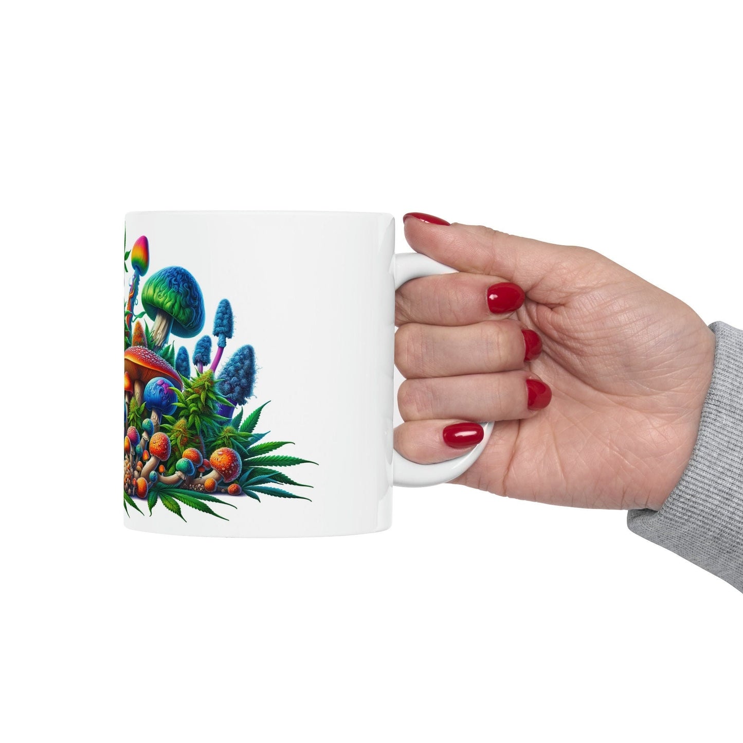 WEED SHROOM LAND - Marijuana Themed Coffee Mug - Perfect Gift for Smokers/Stoner, Marijuana Lover; Wake and Bake Mug - Weed Mug / Stoner Mug