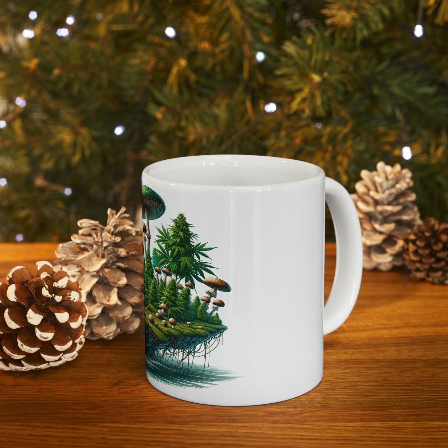 Marijuana SHROOM ISLAND - WEED Themed Coffee Mug - Perfect Gift for Smoker/Stoner, Marijuana Lover; Wake and Bake Mug - Weed Mug/Stoner Mug