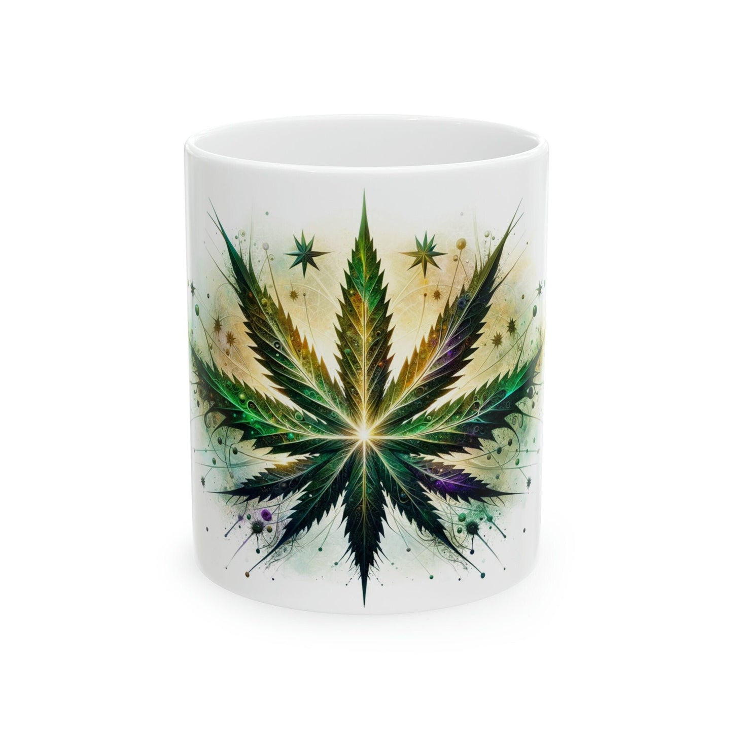 WEED STAR - MARIJUANA Themed Coffee Mug - Perfect Gift for Smokers/Stoner, Marijuana Lover; Wake and Bake Mug - Weed Mug / Stoner Mug
