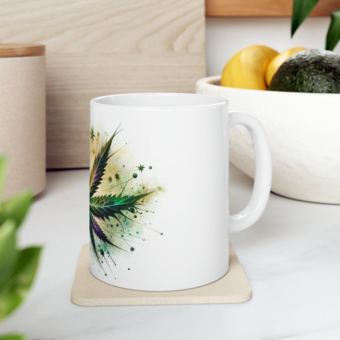 WEED STAR - MARIJUANA Themed Coffee Mug - Perfect Gift for Smokers/Stoner, Marijuana Lover; Wake and Bake Mug - Weed Mug / Stoner Mug