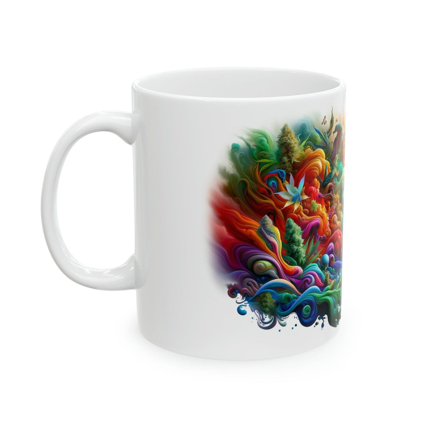 ARTSY WEED Mug - Marijuana Themed Coffee Mugs - Perfect Gift for Smokers / Stoners; Wake and Bake Mug - Weed Mug / Stoner Mug
