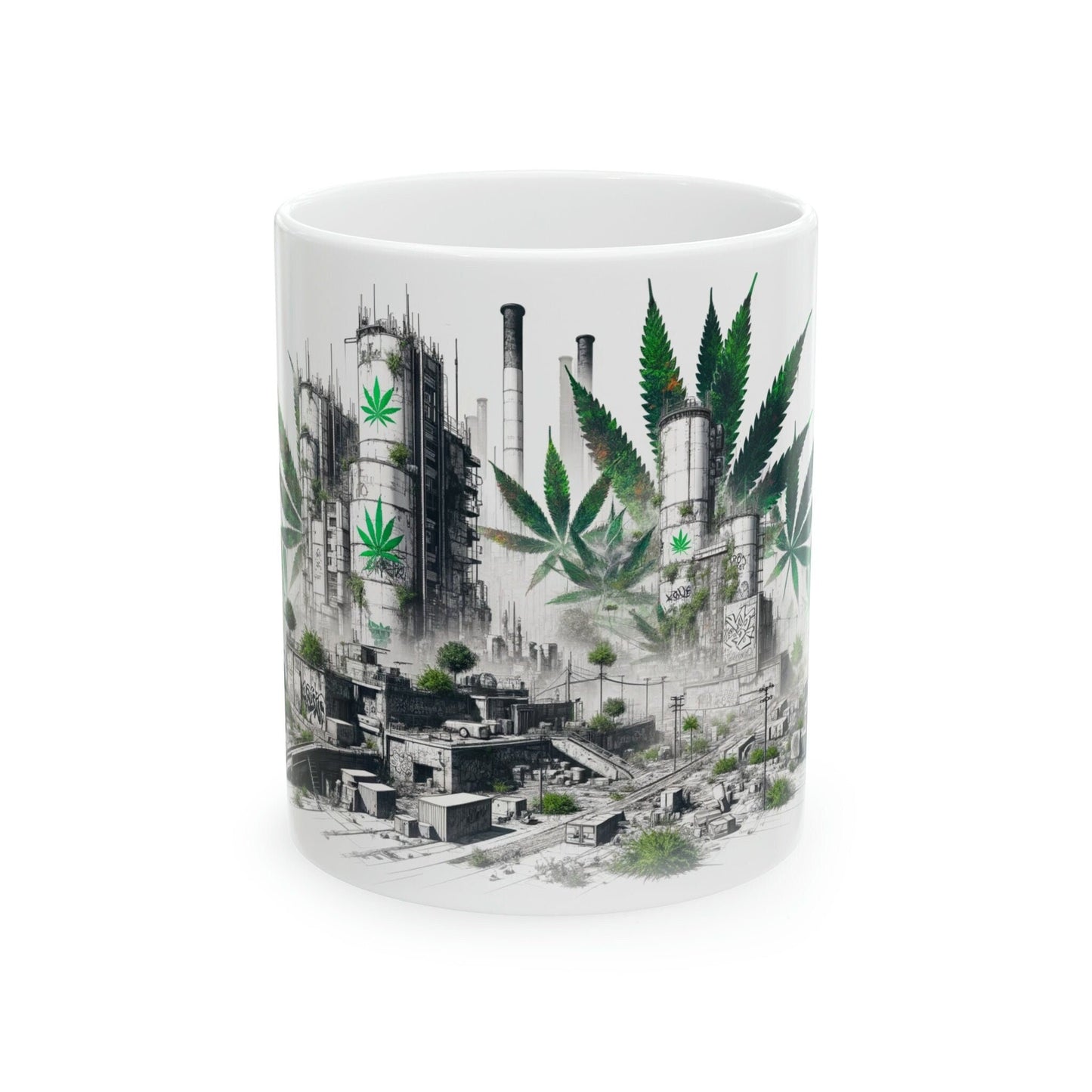 WEED POWER PLANT - Marijuana Themed Coffee Mug - Perfect Gift for Smokers/Stoner, Marijuana Lover; Wake and Bake Mug - Weed Mug / Stoner Mug